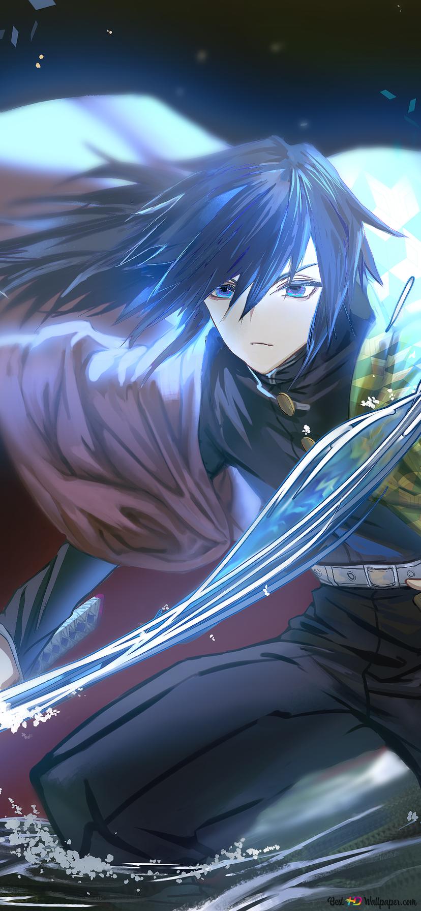 828x1792  Ammamazza Demoni: Kimetsu no yaiba giyu tomioka acqua hashira decima forma 2k scarica lo sfondo