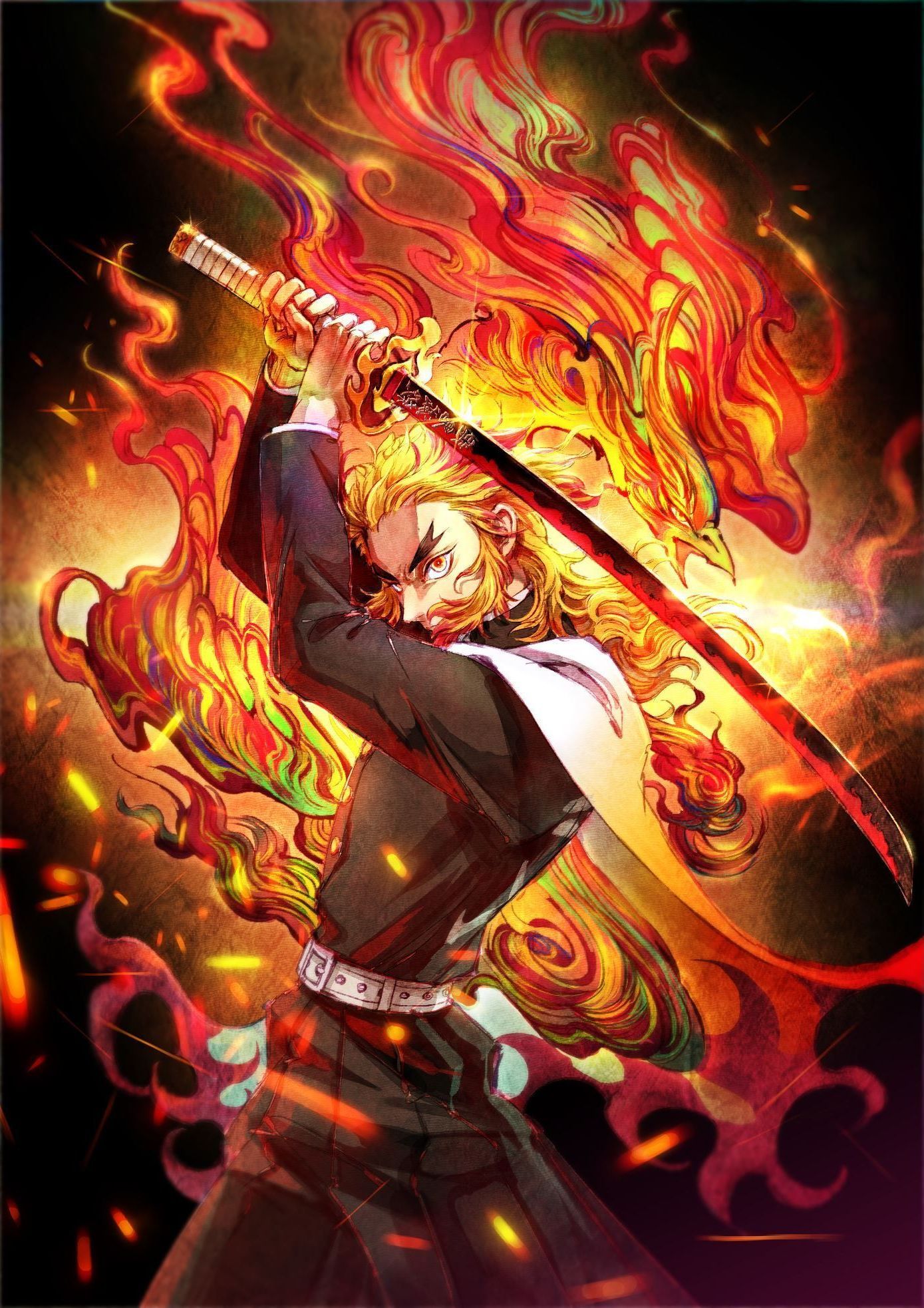 1389x1965  Приколоть обои em rengoku