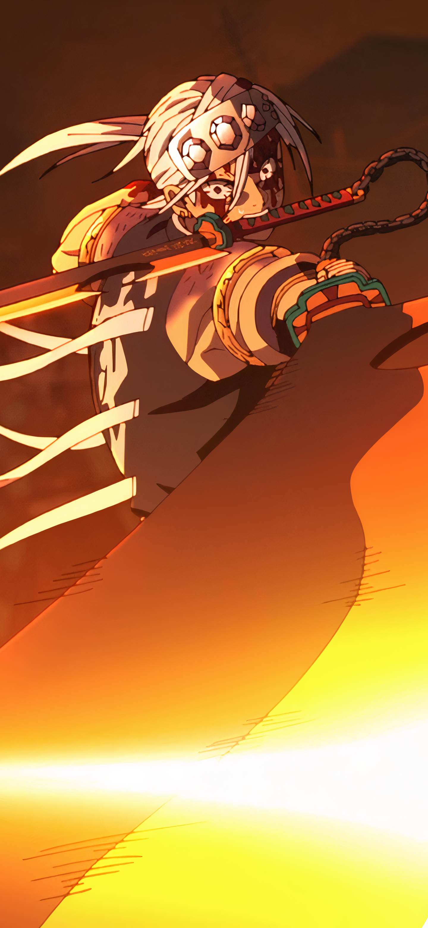 1440x3120  Мобильные обои: аниме, демонов, убийца: kimetsu no yaiba, tengen uzui, 1431423 Скачать картинку бесплатно.