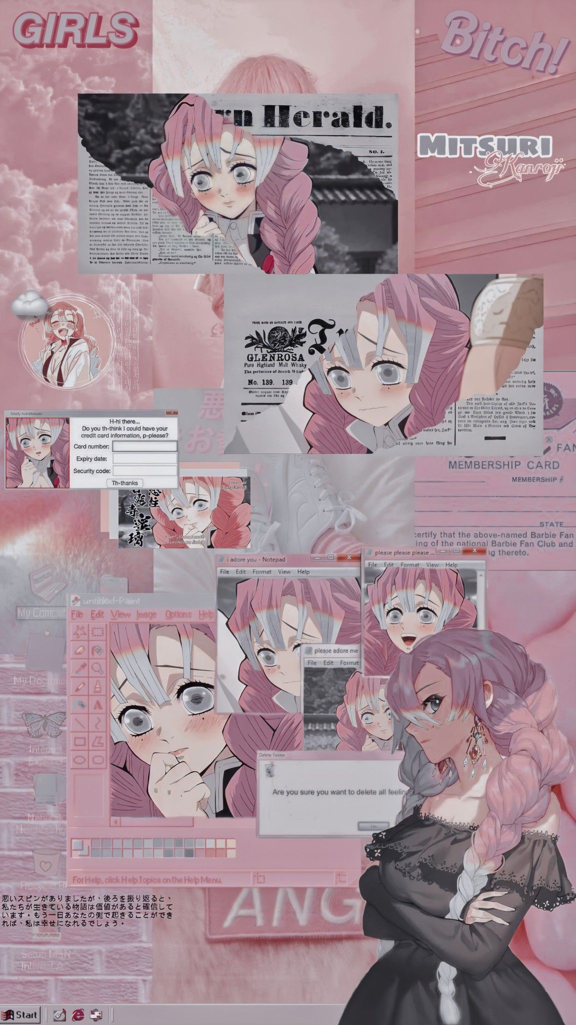 1152x2048  Mitsuri Kanroji обои ~ Demon Slayer | Love Hashira обои, аниме, аниме -персонажи