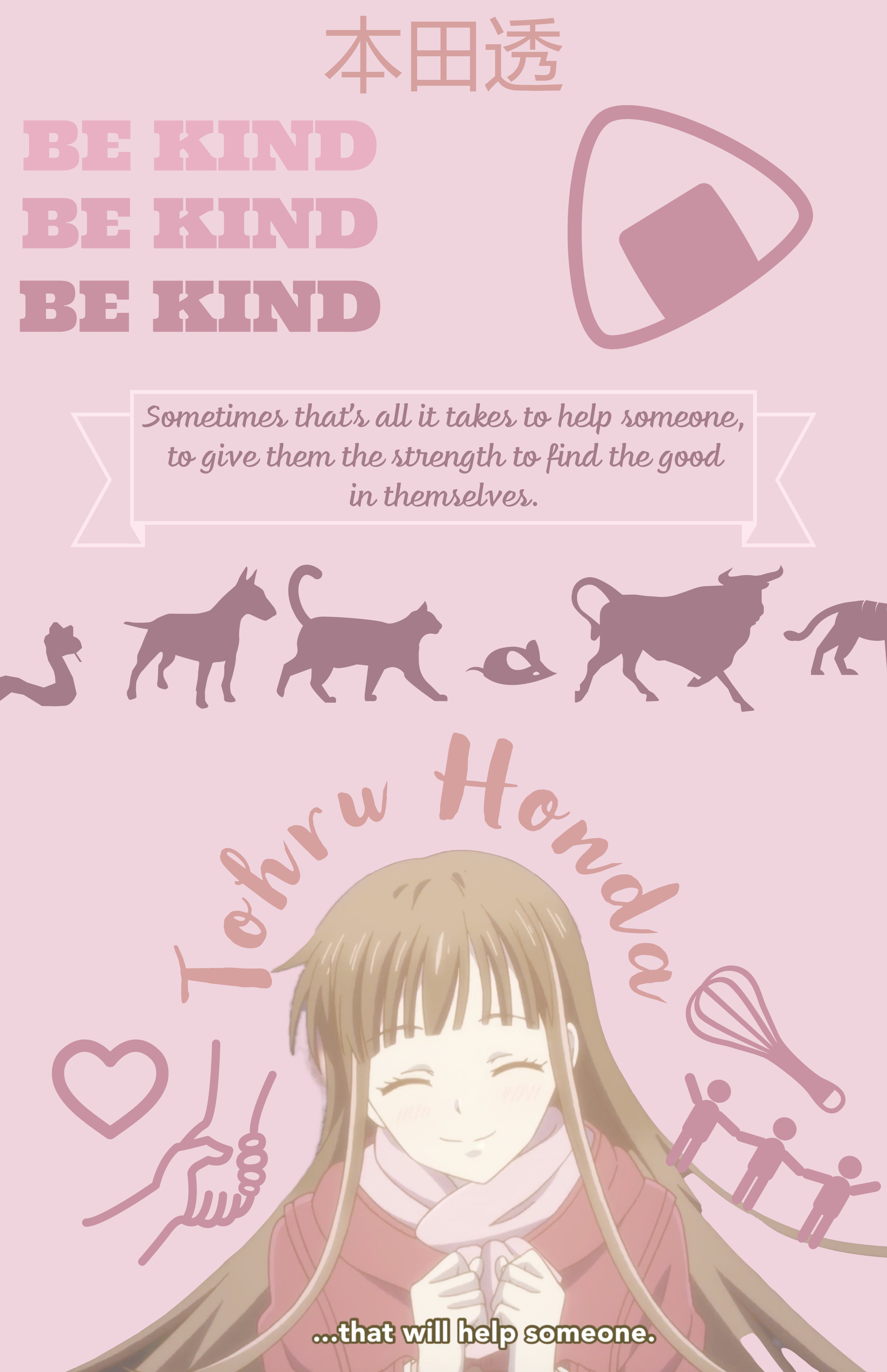 3300x5100  Я сделал доску настроения Tohru Honda! : r/fruitsbasket