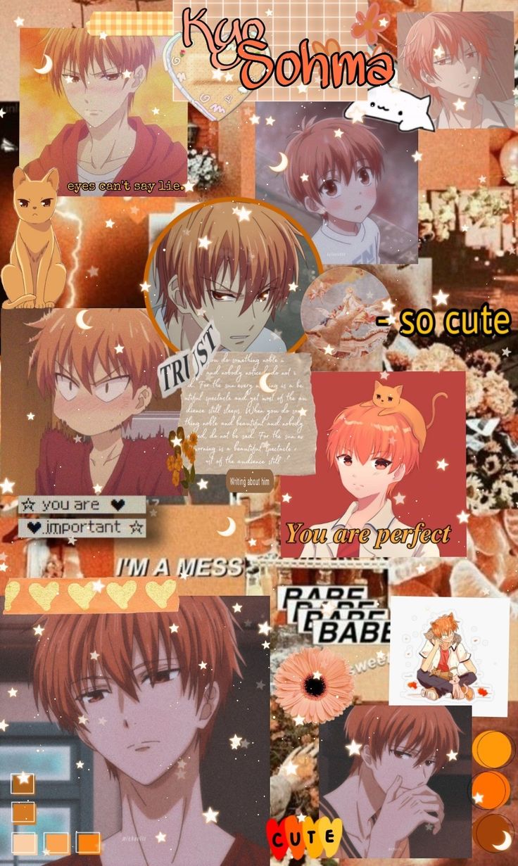 736x1231  Kyo sohma 🐱🐱 #cat_cute #fruits_basket #wallpaper #kyo #kyo_sohma | Fondo de Pantalla de Anime, Imagenes Anime Con Frases, Fondo de Anime