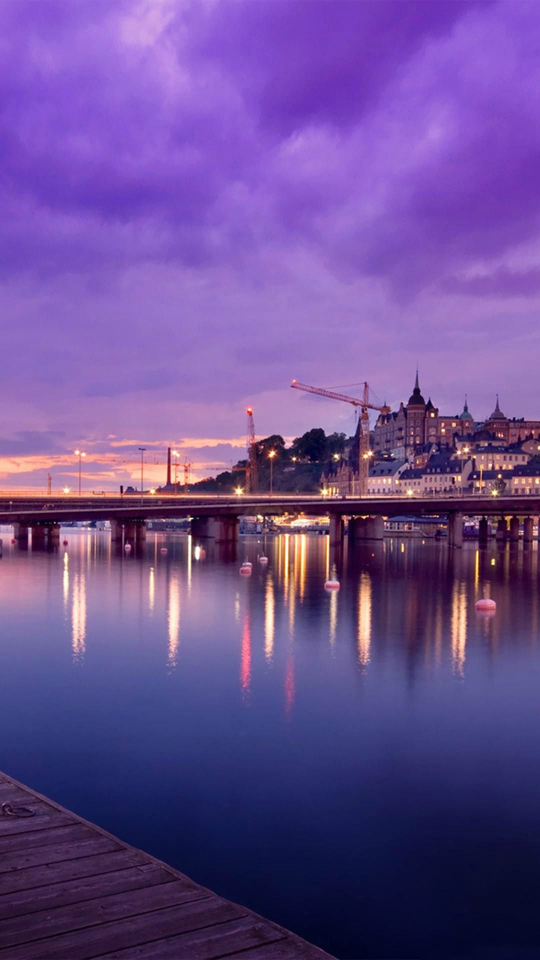 1080x1920   Закат в Стокгольме #iPhone # 6 #plus #wallpaper | Обои на экран телефона Iphone 5s wallpaper Фон для телефона Android