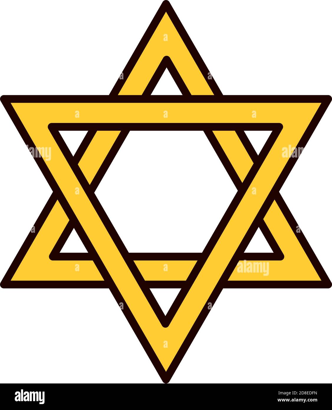 1126x1390  Звезда Дэвида Икона над белым фоном, стиль линии и заполнения, векторная иллюстрация запаса векторное изображение \ U0026 Art - Alamy