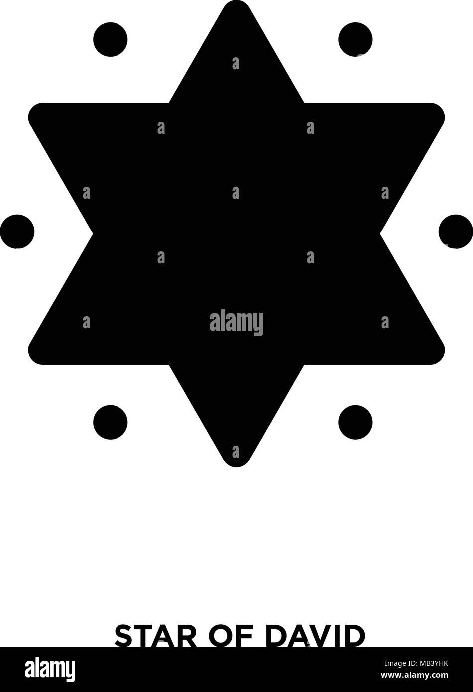 950x1390  Звезда Дэвида Силуэт на белом фоне, в черном, с точками стокового векторного изображения \ U0026 Art - Alamy