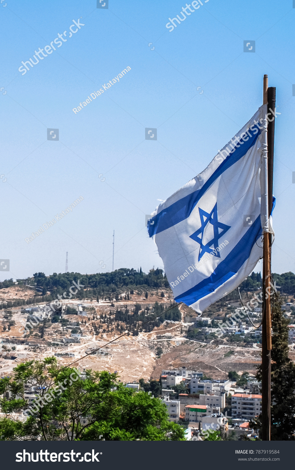 1005x1600  Вертикальное изображение Израиль флаг наверху Stock Photo 787919584 | Shutterstock