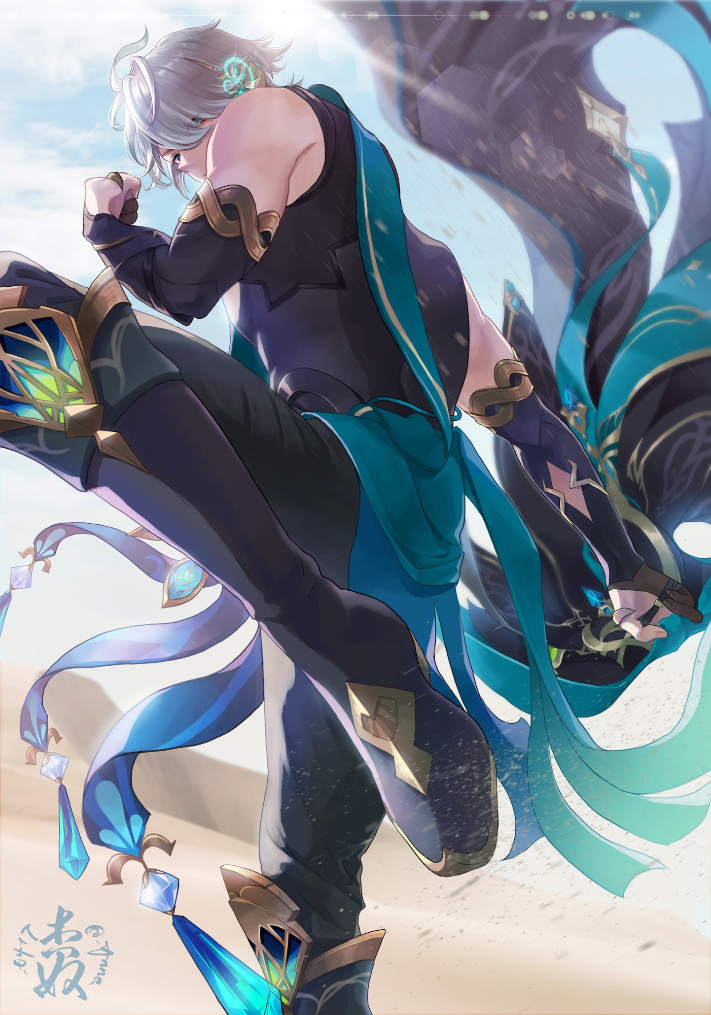 1402x2000  Обои Alhaitham - пещера обоев