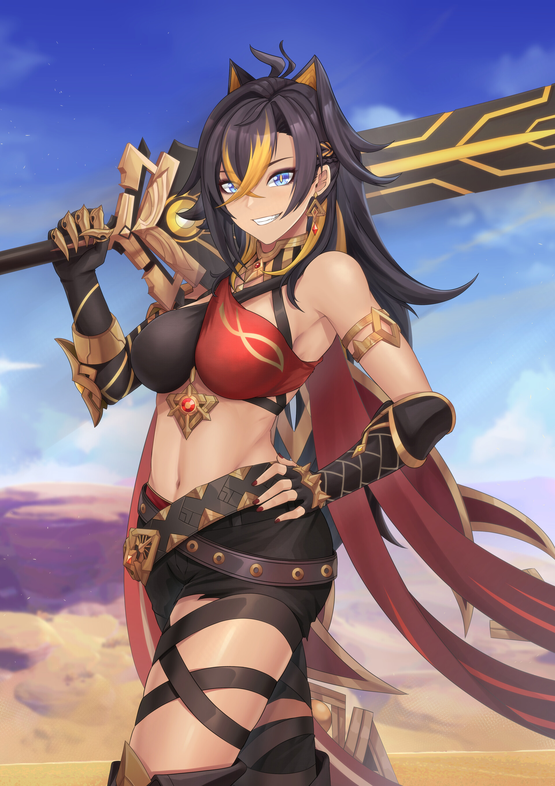 1920x2715  ArtStation - Dehya Genshin воздействие