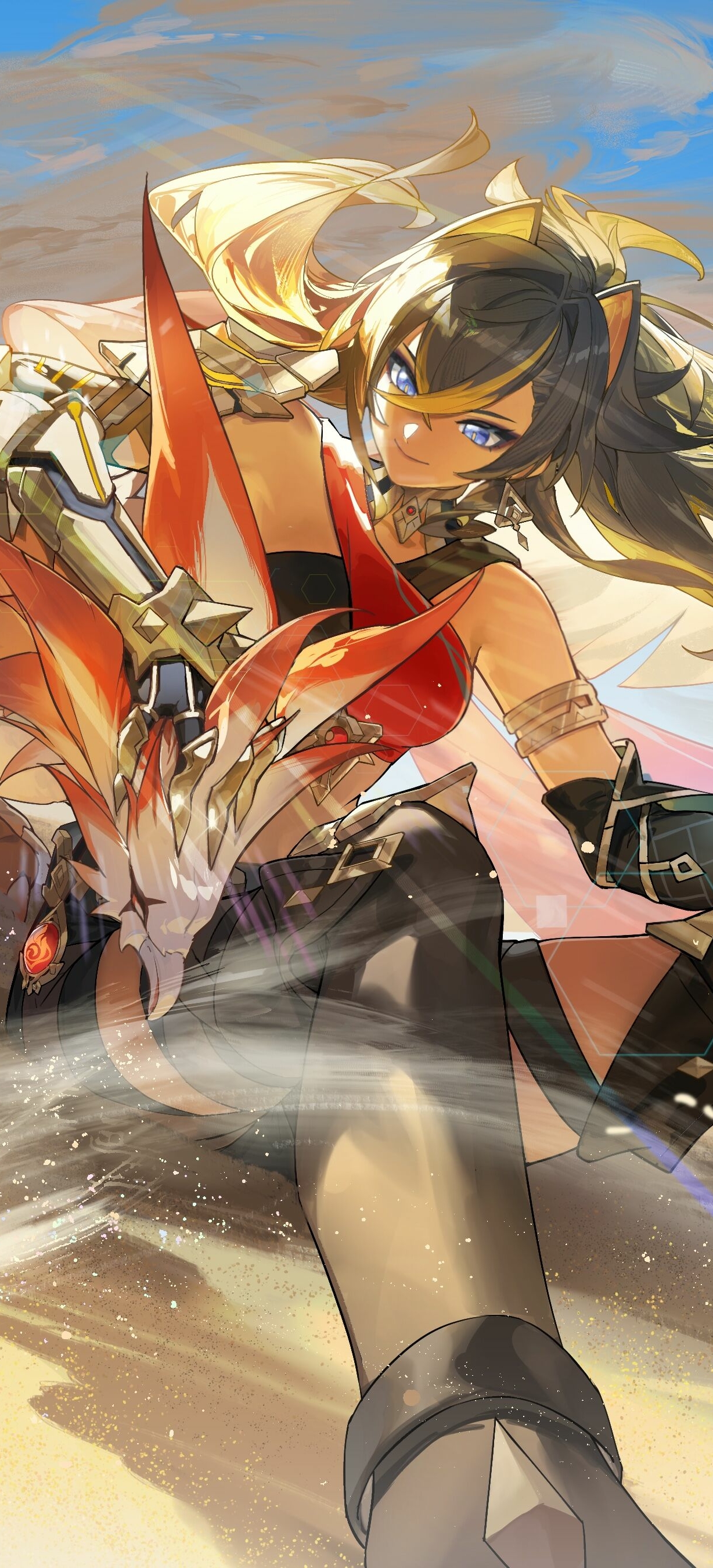 1228x2700  Dehya - Genshin воздействие Rafa - Мобильная пропасть