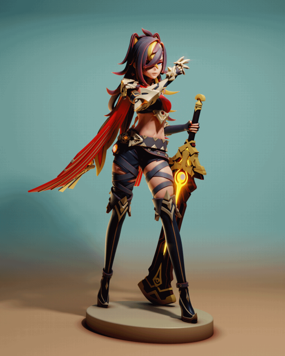 928x1160  Дехья | Модель для печати Genshin Impact | Хойолаб