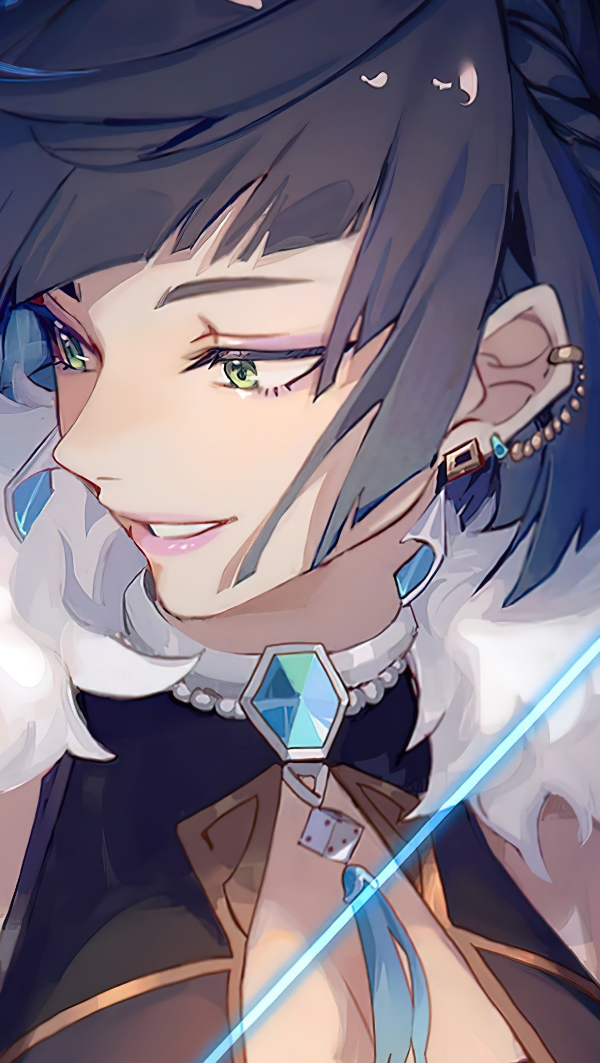 1220x2160  Yelan Genshin Impact Art обои 4K Ultra HD ID: 10315