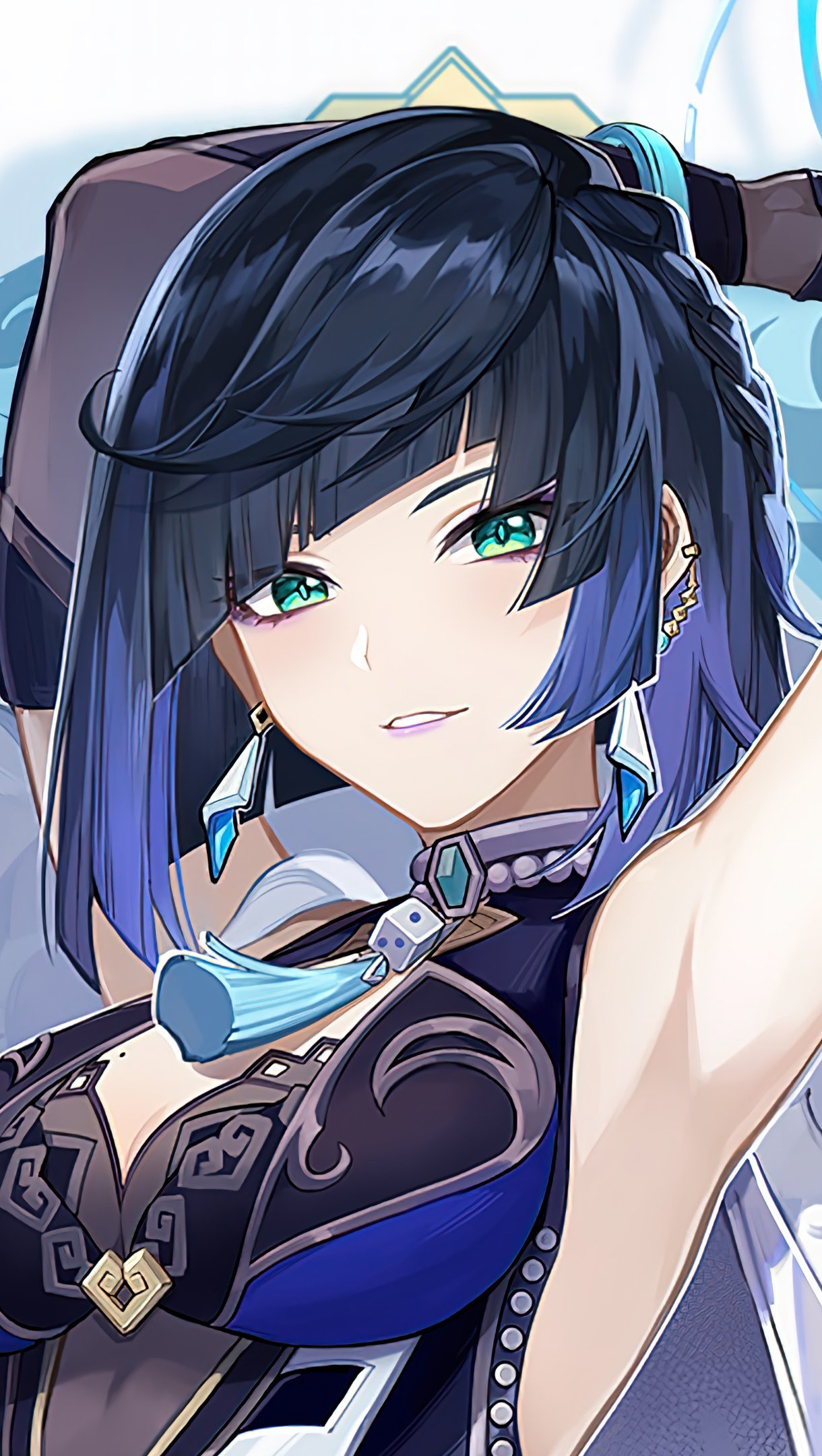 1220x2160  Yelan Genshin Impact обои 4K Ultra HD ID: 10316