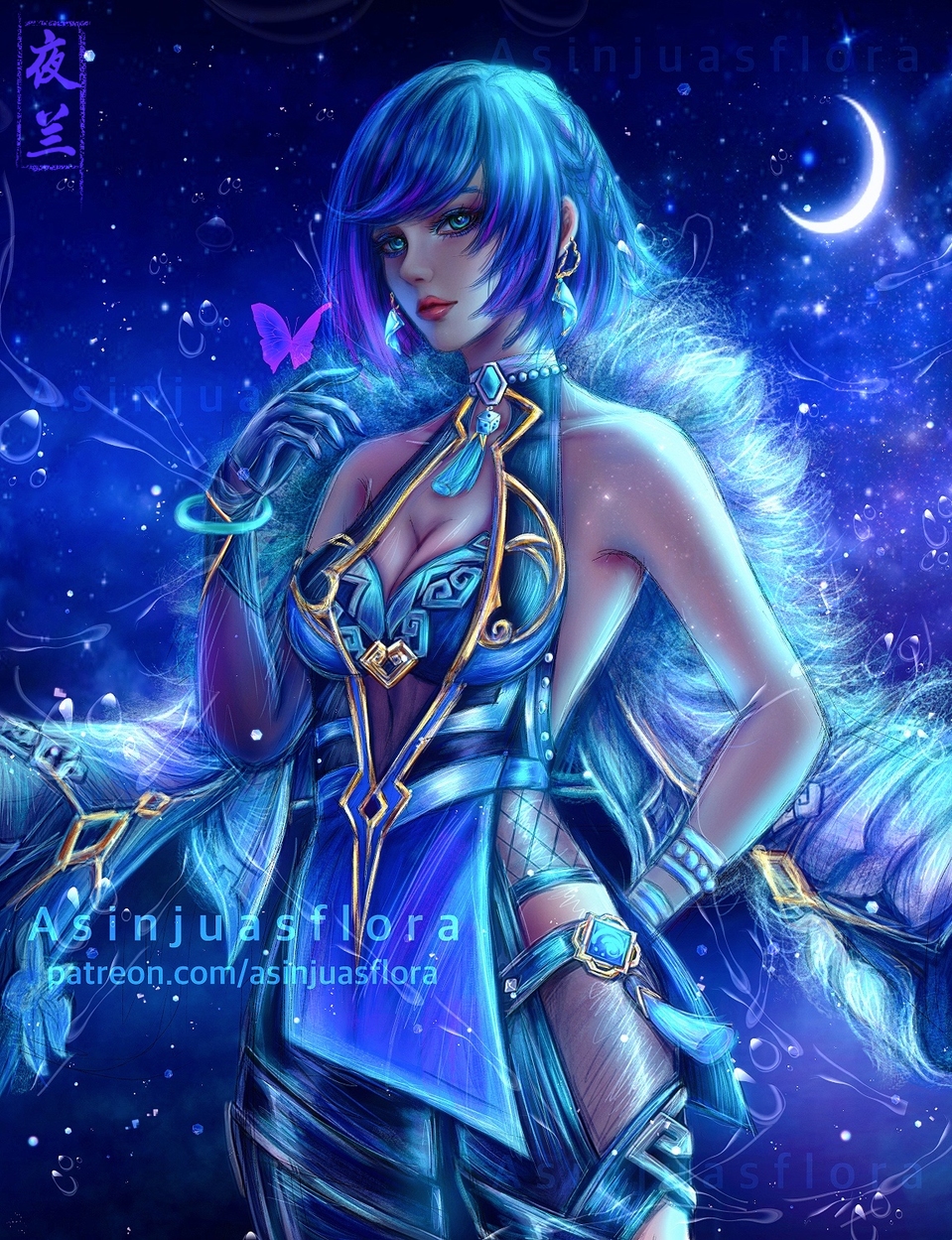 959x1249  Элан-геншин воздействие 夜兰-原神 asinjuasflora-иллюстрации арт-стрит