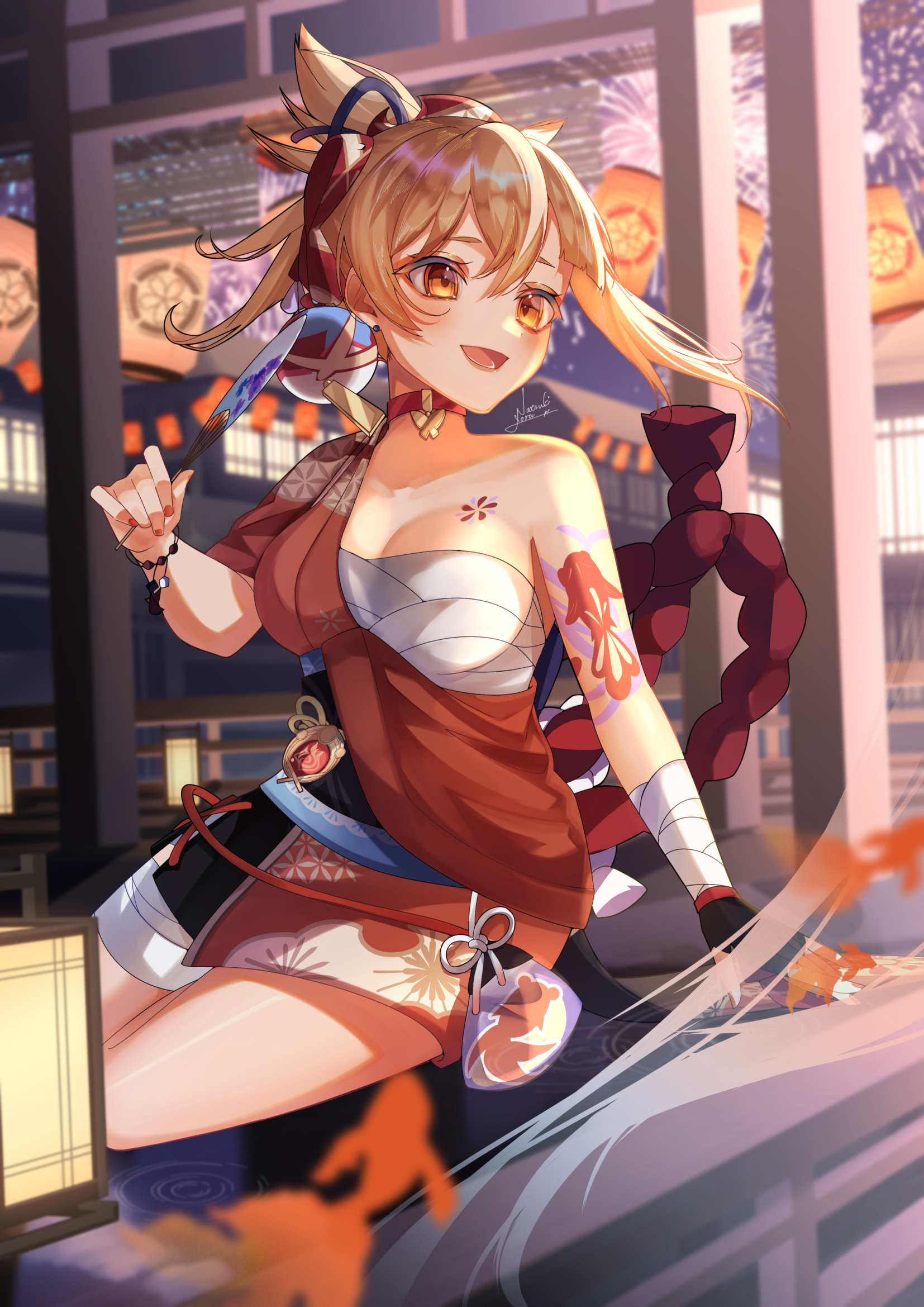 1654x2339  Аниме аниме девушки Genshin Impact Yoimiya genshin Impact Long Hair Blonde Solo Owkwork Цифровое искусство FA Обои - Резолюция: 1654x2339 - ID: 1331875 - Wallha.com