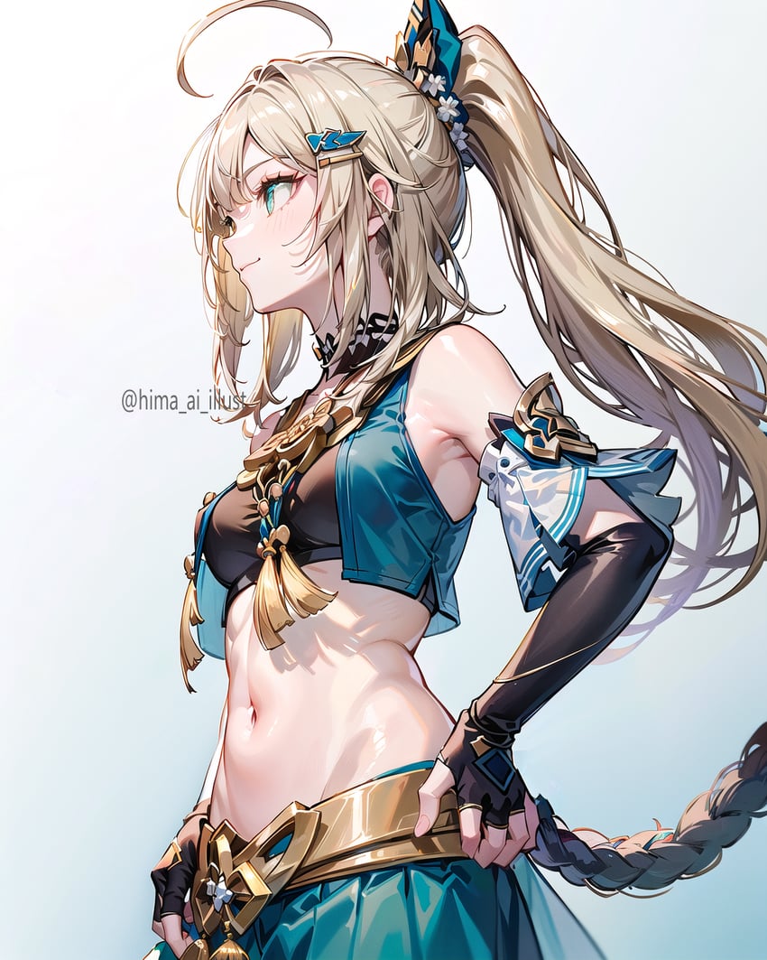 850x1063  Кирара (удар Геншина), сгенерированная HIMA_AI_ILLUST | Айбуру