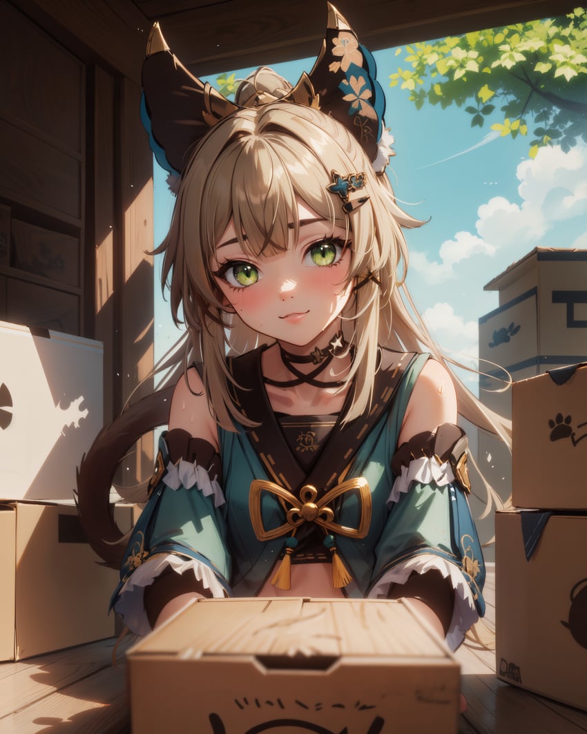 850x1063  Кирара (удар Геншина), сгенерированная Ocean3 с использованием nu_element | Айбуру