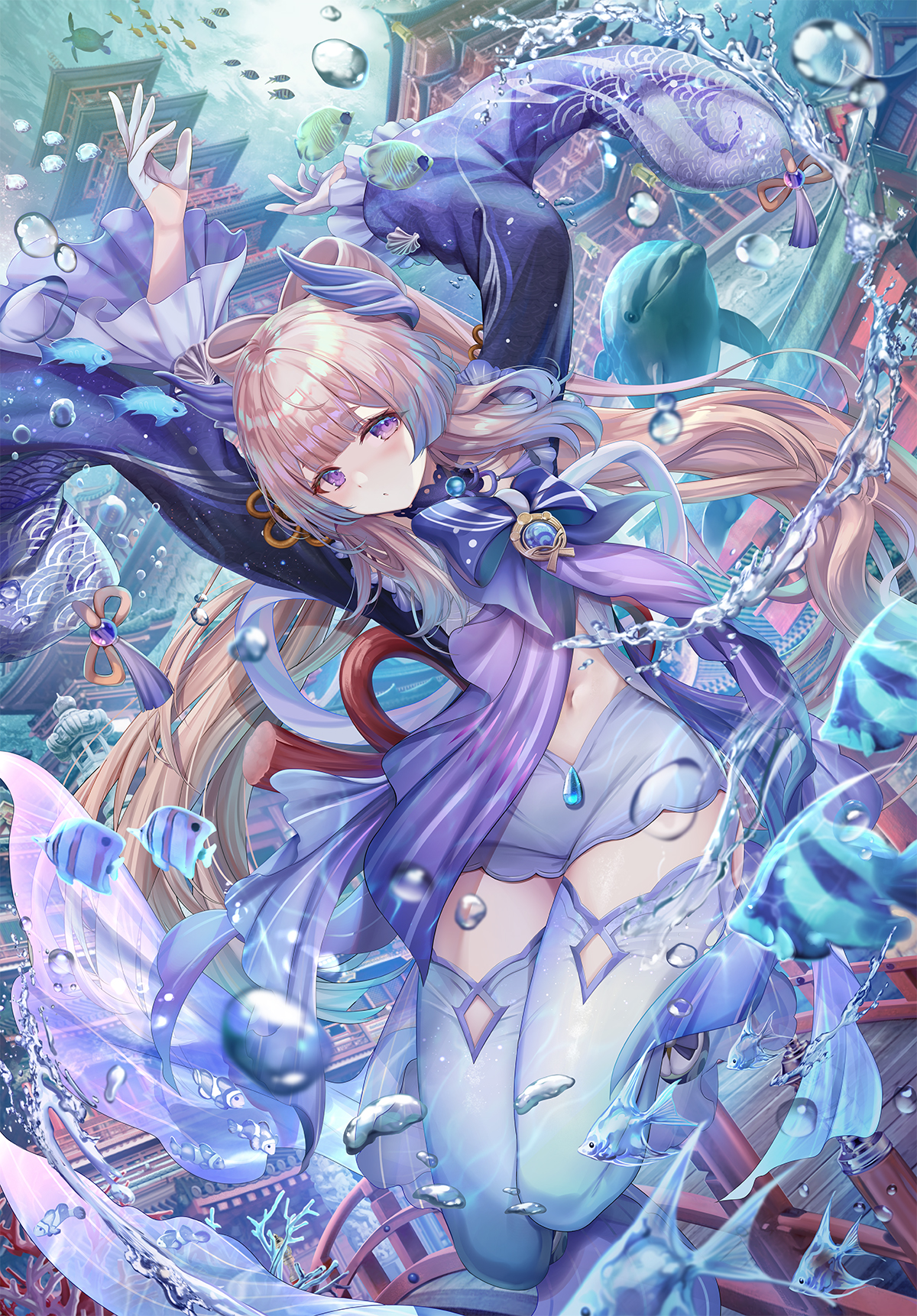 1200x1722  Обои: Аниме Девочки, Геншин Эффект, Турино Акуа, Сангономайя Кокоми Геншин Эффект 1200x1722 - Героинеглс2020 - 2166185 - HD Обои - Wallhere