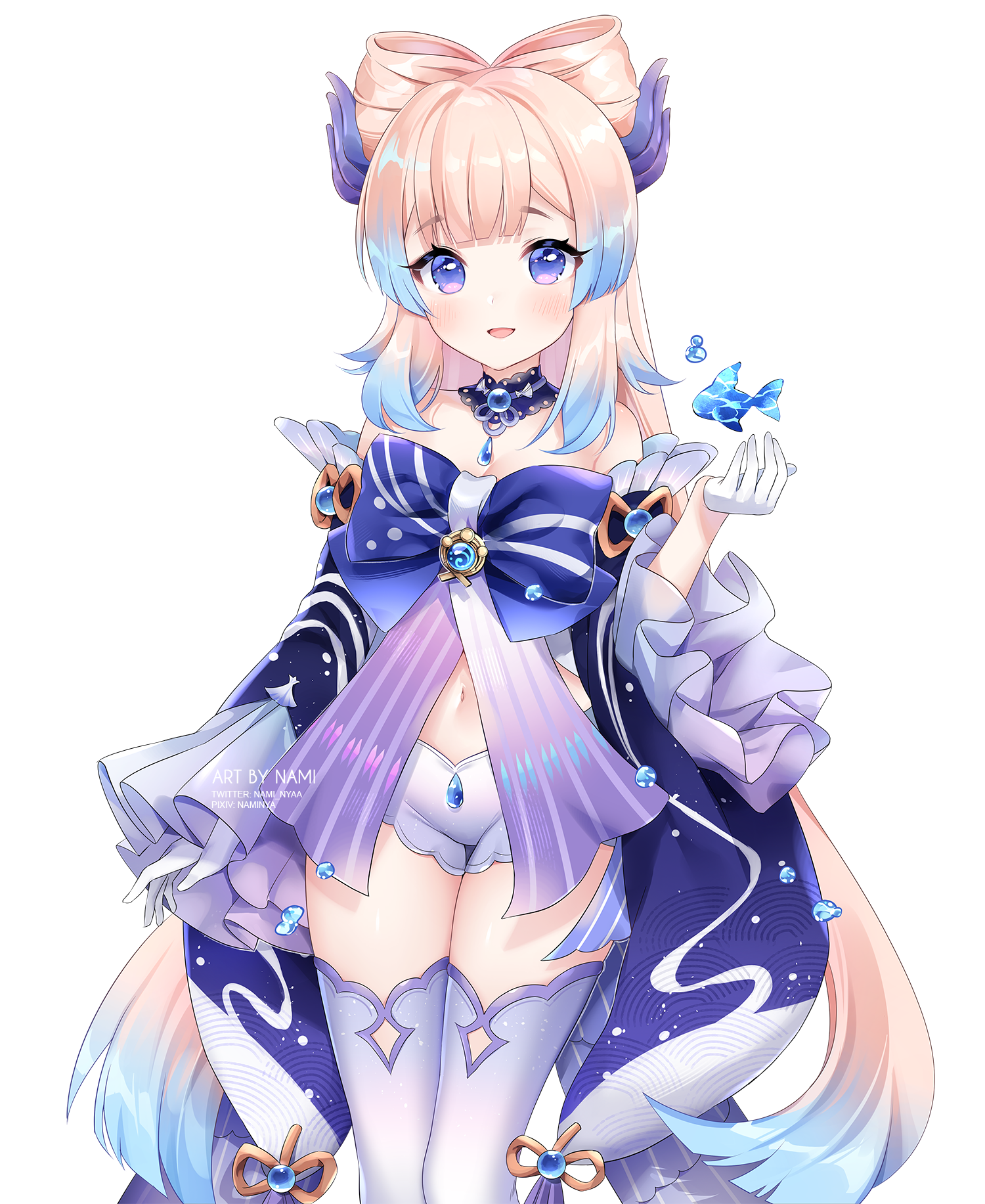 1500x1833  Нами (Nyaa) Genshin Impact Sangonomiya Kokomi Официальный водяной знак бедра | #841083 | yande.re