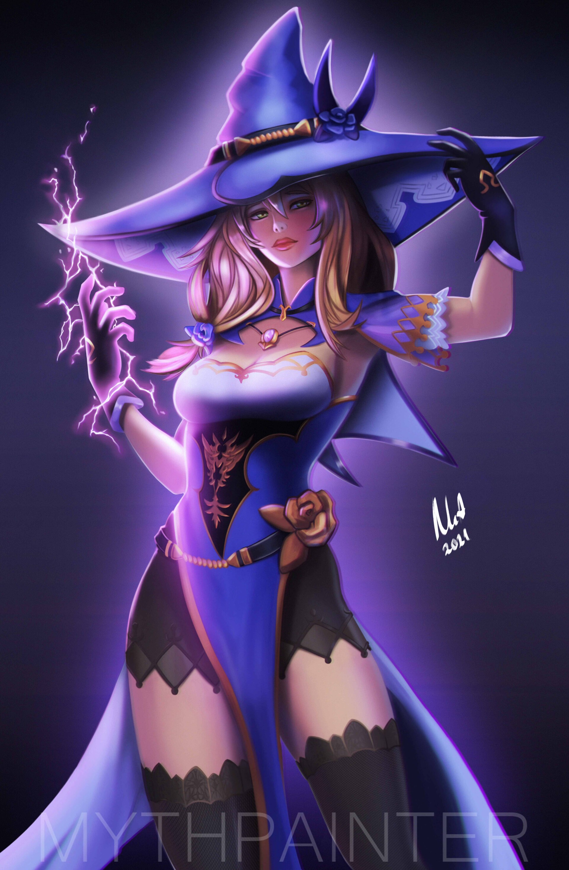 1920x2934  ArtStation - Лиза Геншин Impact Fanart