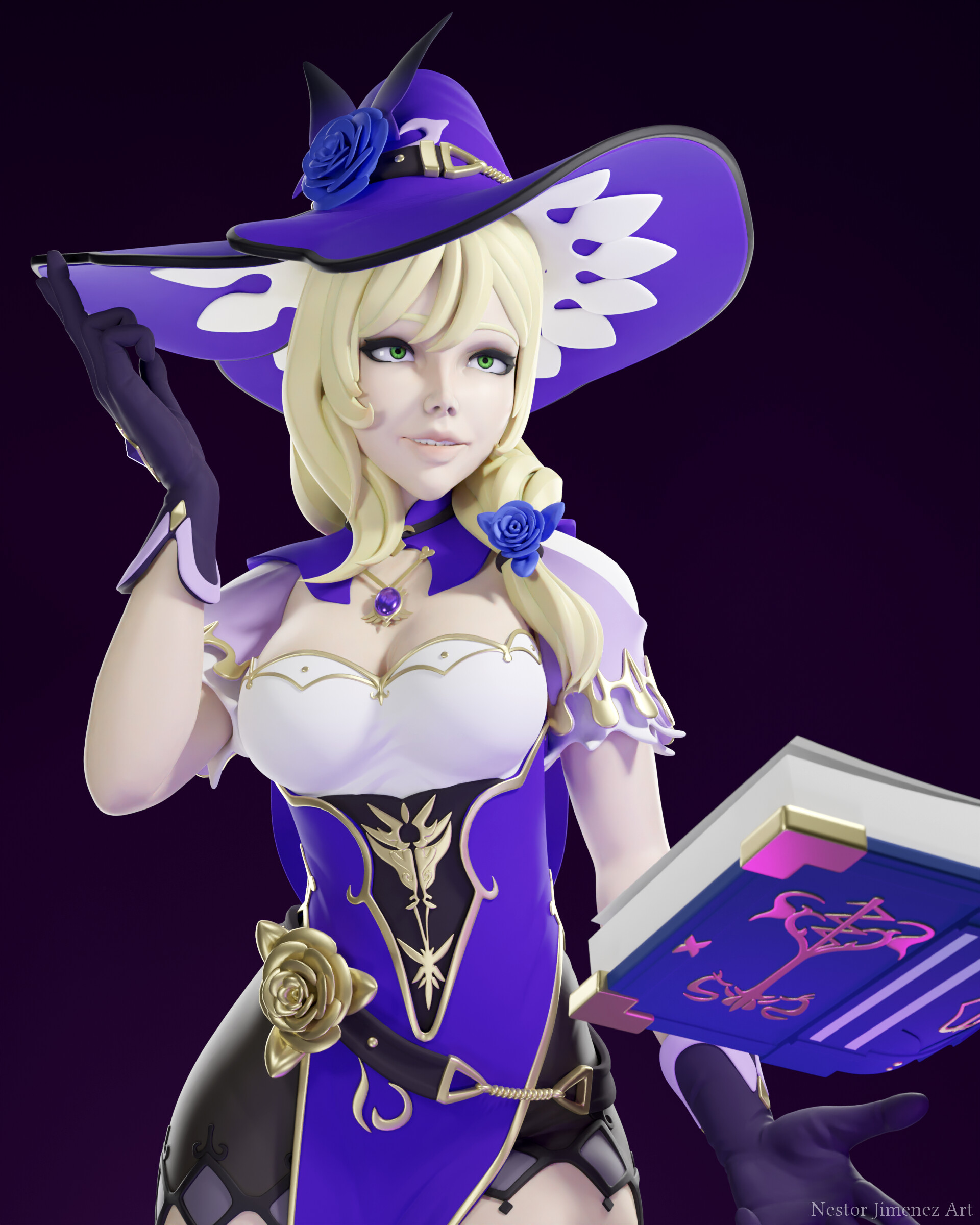 1920x2400  Нестор Хименес Арт - Лиза