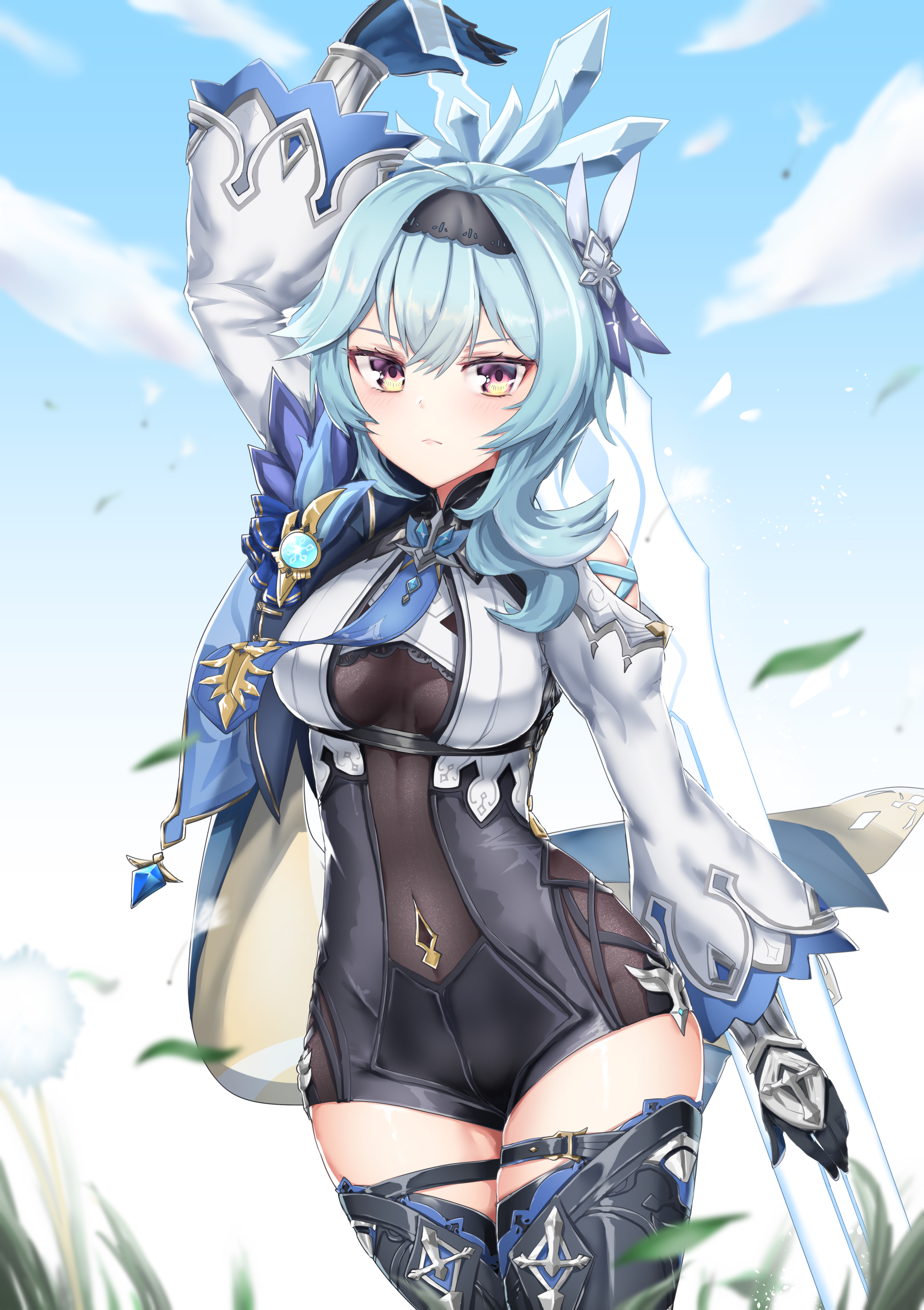 2600x3686  Шенхуа Мика Геншин Impact eula garter Меч бедра | #807157 | yande.re