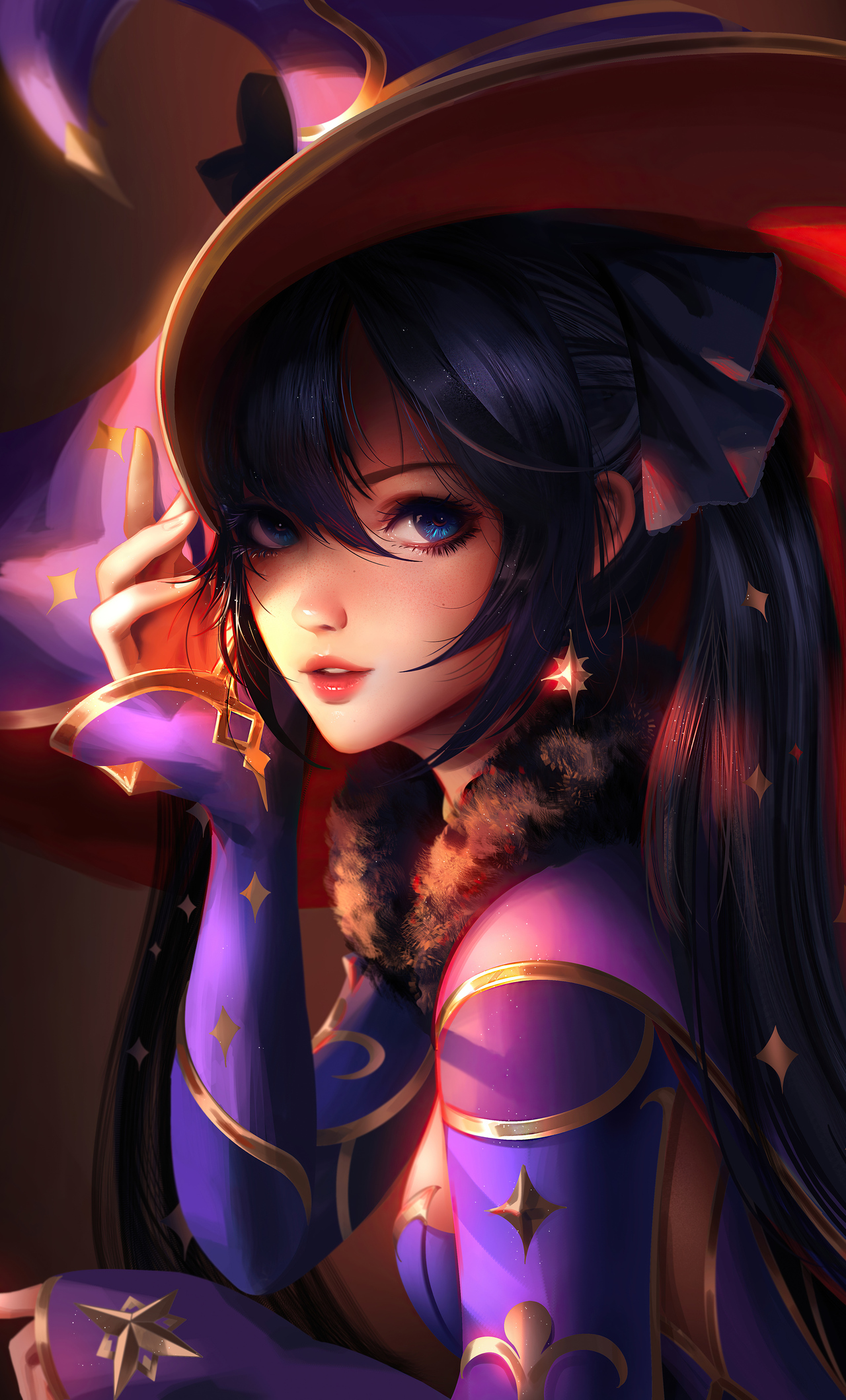 1280x2120  1280x2120 Mona Genshin Impact 5K iPhone 6+ HD 4K Обои, изображения, фоны, фотографии и картинки