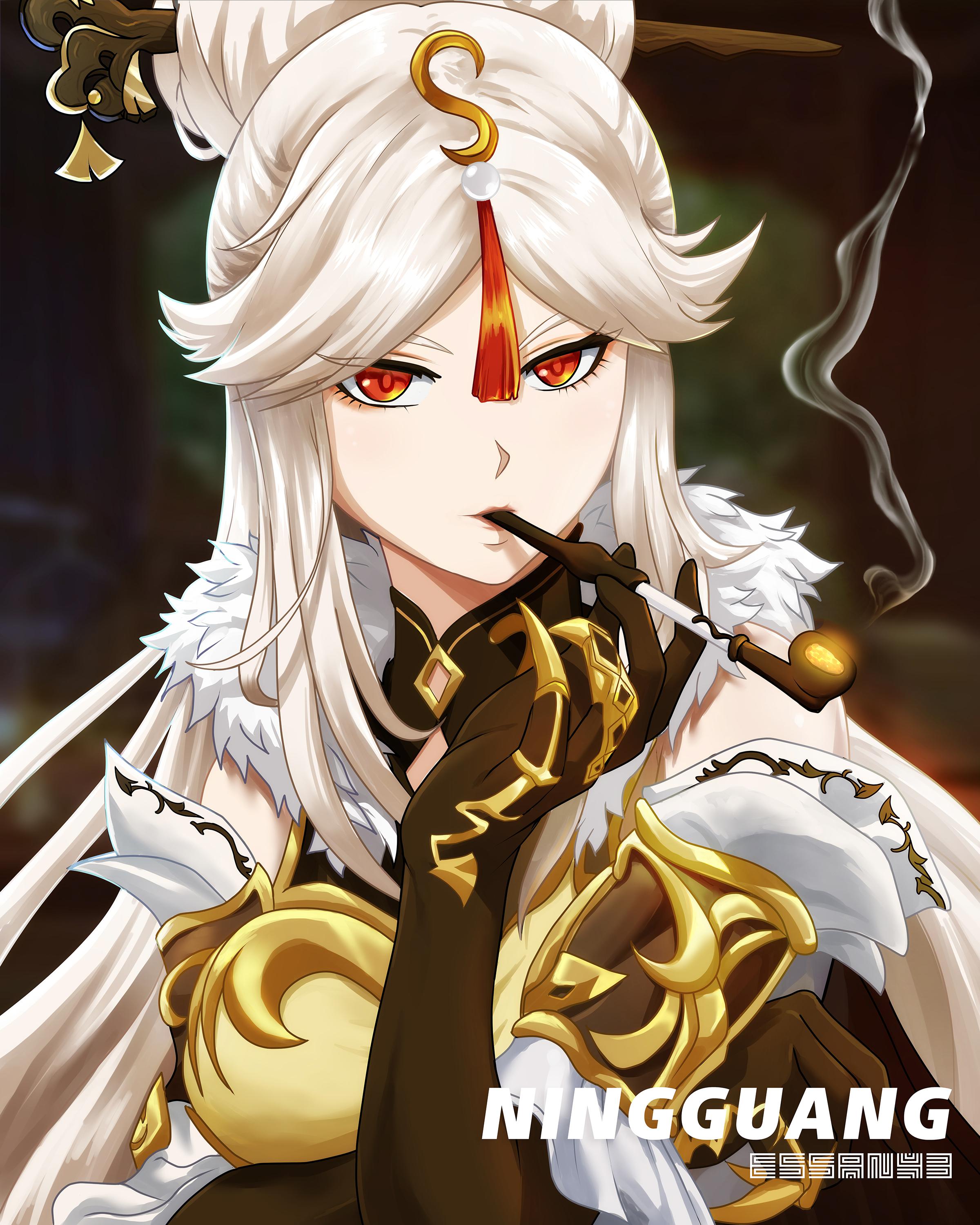 2400x3000  Ningguang of Genshin Impact Fanart ^^ Я сделал 2 версию. Наслаждайтесь 🙂 Следите за обновлениями, чтобы получить больше персонажей Genshin в будущем ^^ Также вы можете посетить и поддержать меня здесь https://ko-fi.com/essan43 #ningguang #