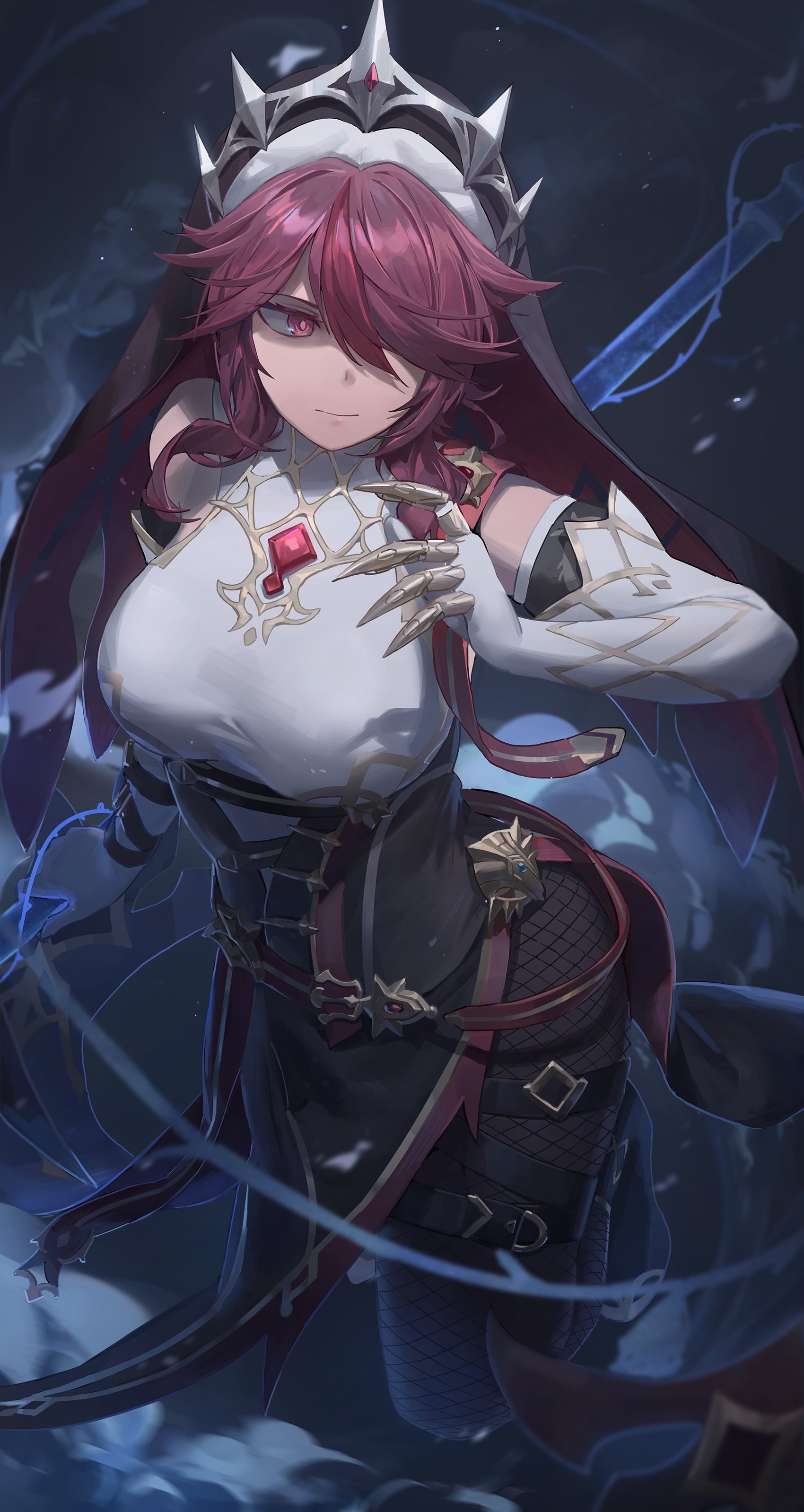 1700x3196  Rosaria - Genshin Impact - Zerochan Anime Image Board Mobile