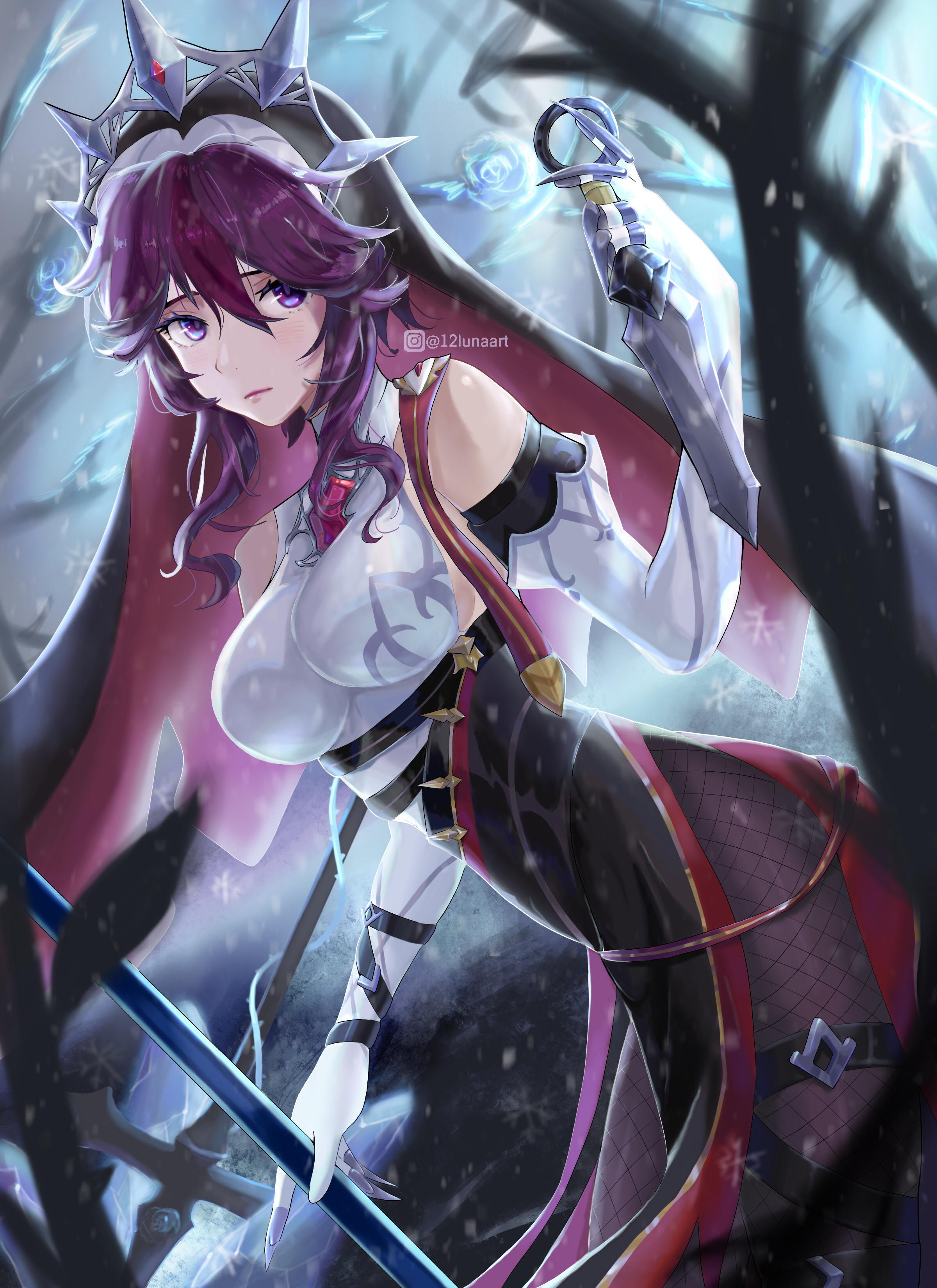 2400x3300  Я нарисовал Росарию ~ Удачи всем вам: r/genshin_impact