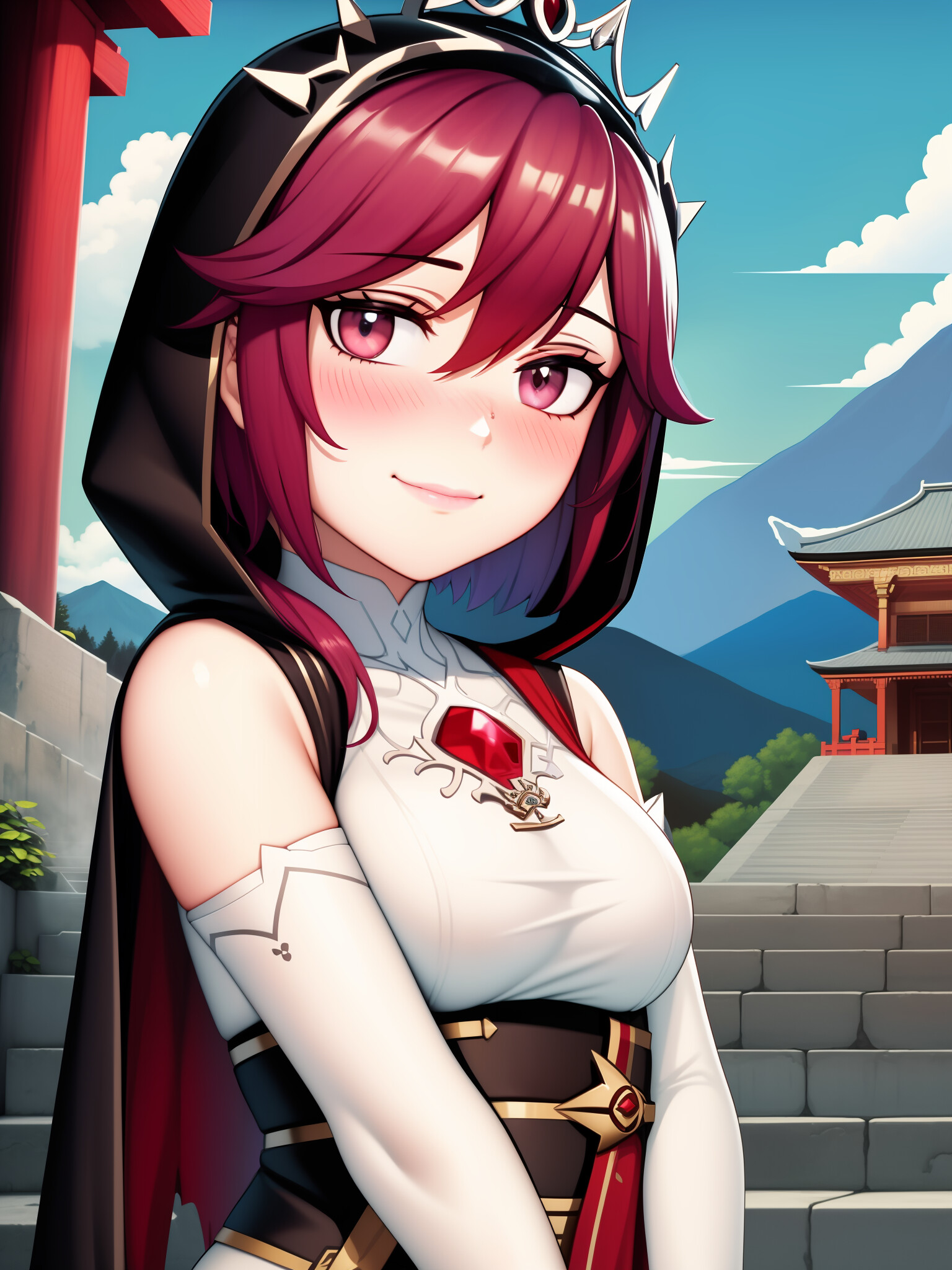 1536x2048  ArtStation - Rosaria (удар Genshin)