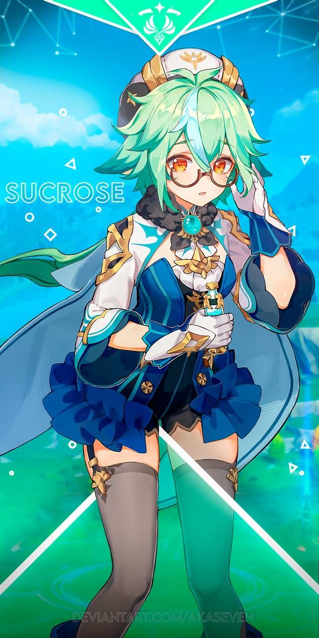 632x1264  Genshin Impact Mobile обои - сахароза от Akaseven на Deviantart | Удар, аниме, аниме -персонажи