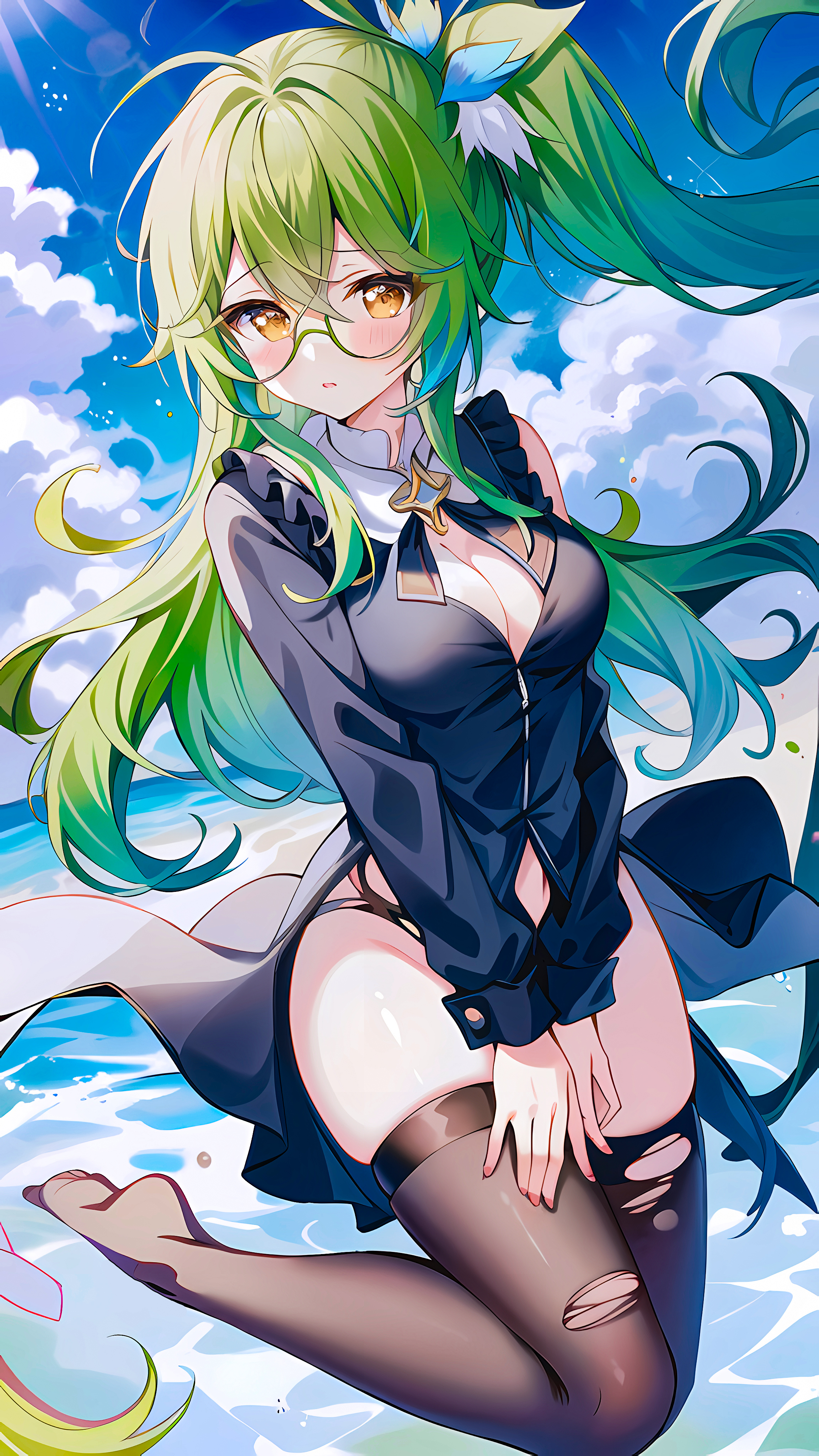 2304x4096  Обои: Аниме Девочки, Геншин Эффект, Сахароза Геншин Управление 2304x4096 - Leongfx - 2210035 - HD обои - Wallhere