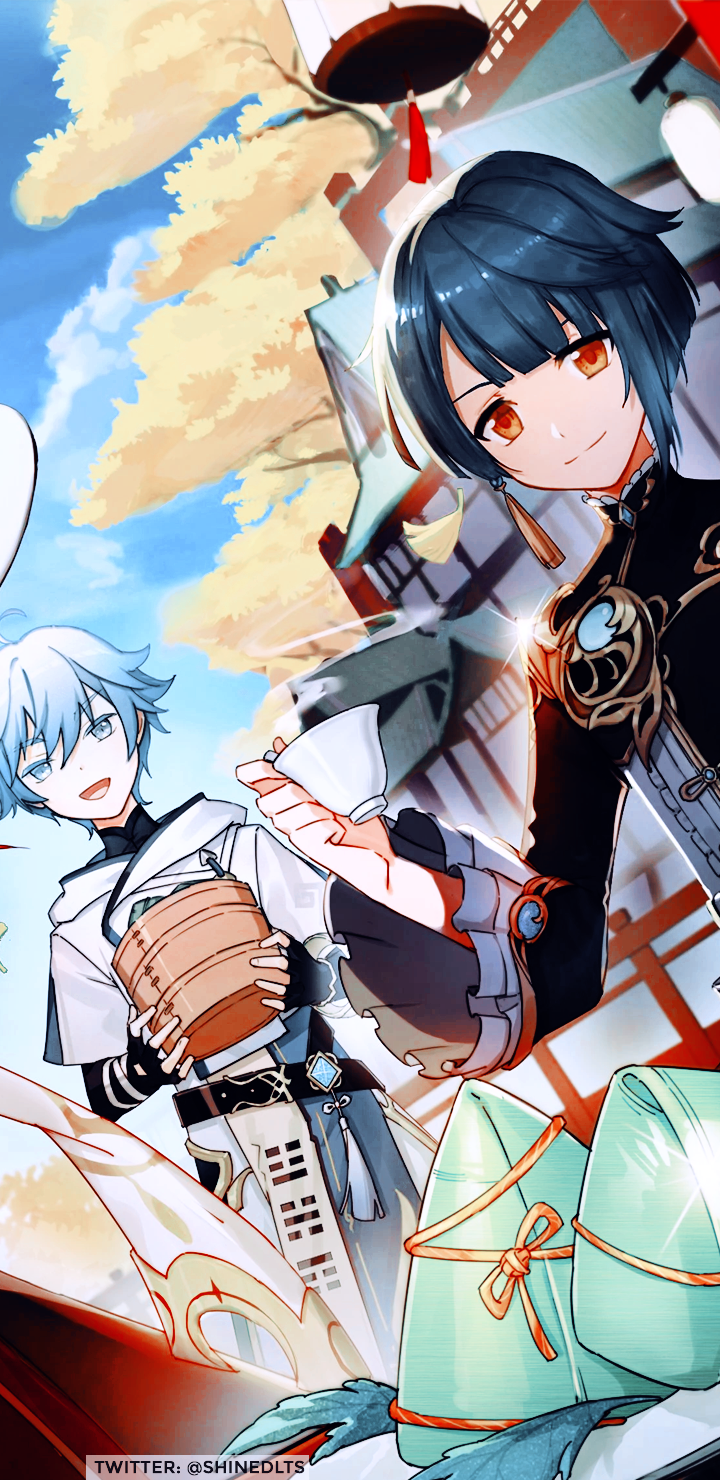 720x1480  Хан редактирует - - Чонгён и Синькю из Геншина. —С.