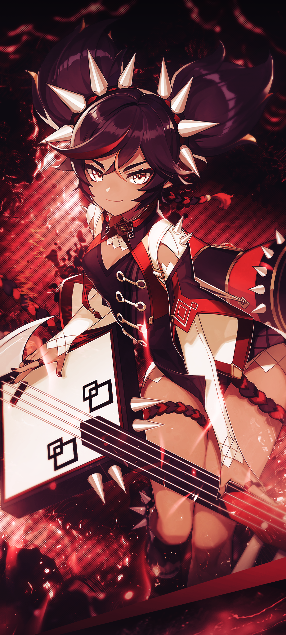 922x2048  Genshin Impact WP - Xinyan | Удар, аниме, фанат