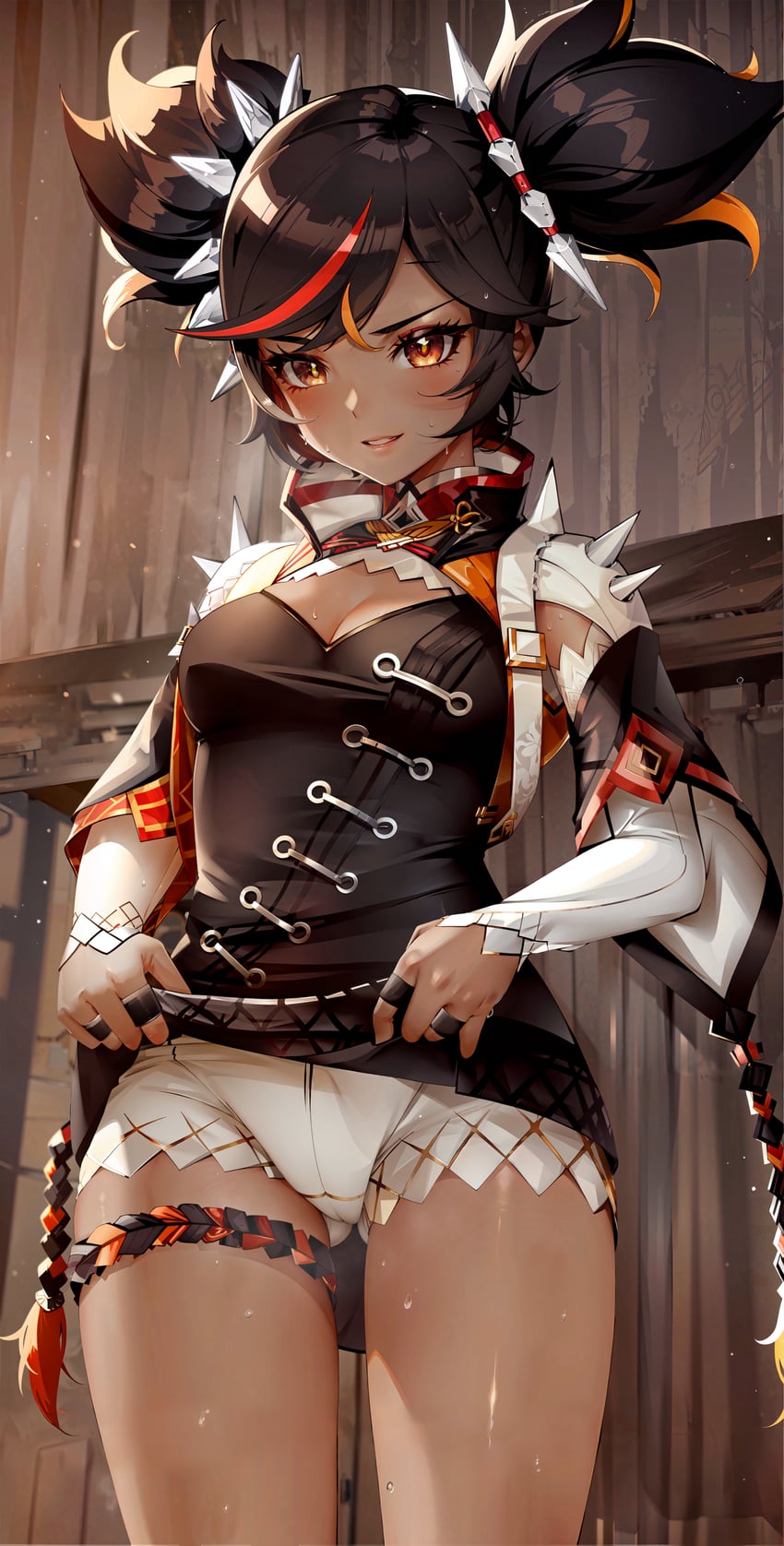 850x1676  Синьян (удар Геншина), сгенерированный Xinyandegen с использованием abyss_orange_mix | Айбуру