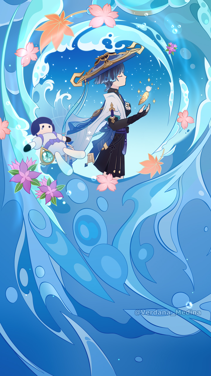 720x1280  Golden Apple Archipelago - Wanderer Mobile Wallpaper - Genshin Impact - магазин Ko -Fi от Verdana - KO -Fi ❤, где создатели получают поддержку от поклонников через пожертвования, членство, продажи магазинов и многое другое! Оригинал '