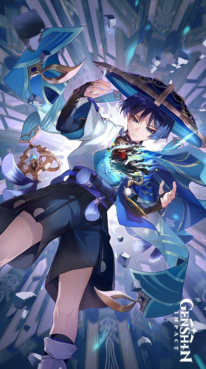 672x1200  Wanderer Genshin Impact Wallpapers - пещера обоев