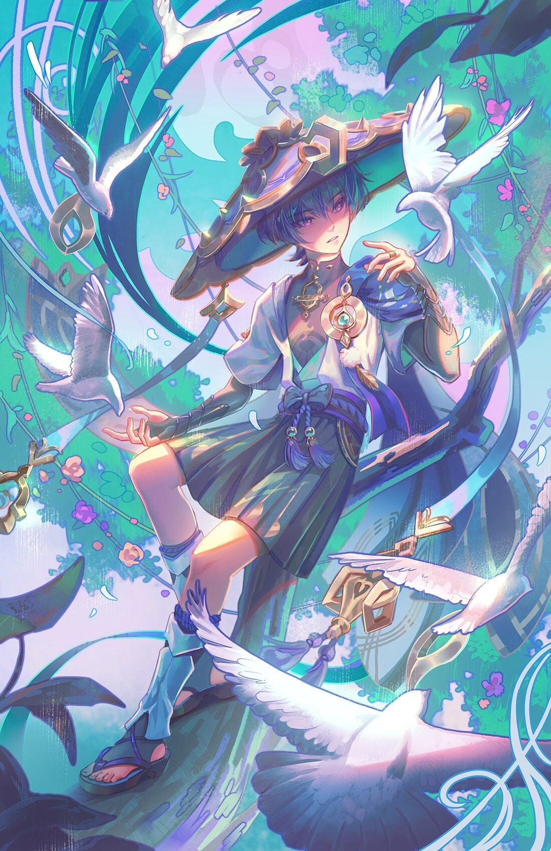 1100x1700  Genshin Impact Wanderer 11x17 Print - Etsy