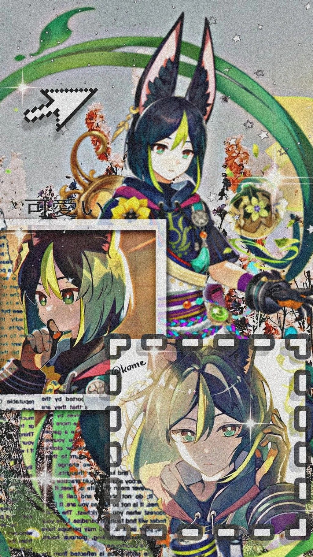 1024x1821  Обои на стену. Тигнари. Genshin Impact | МИЛЕСЕРИСКОН