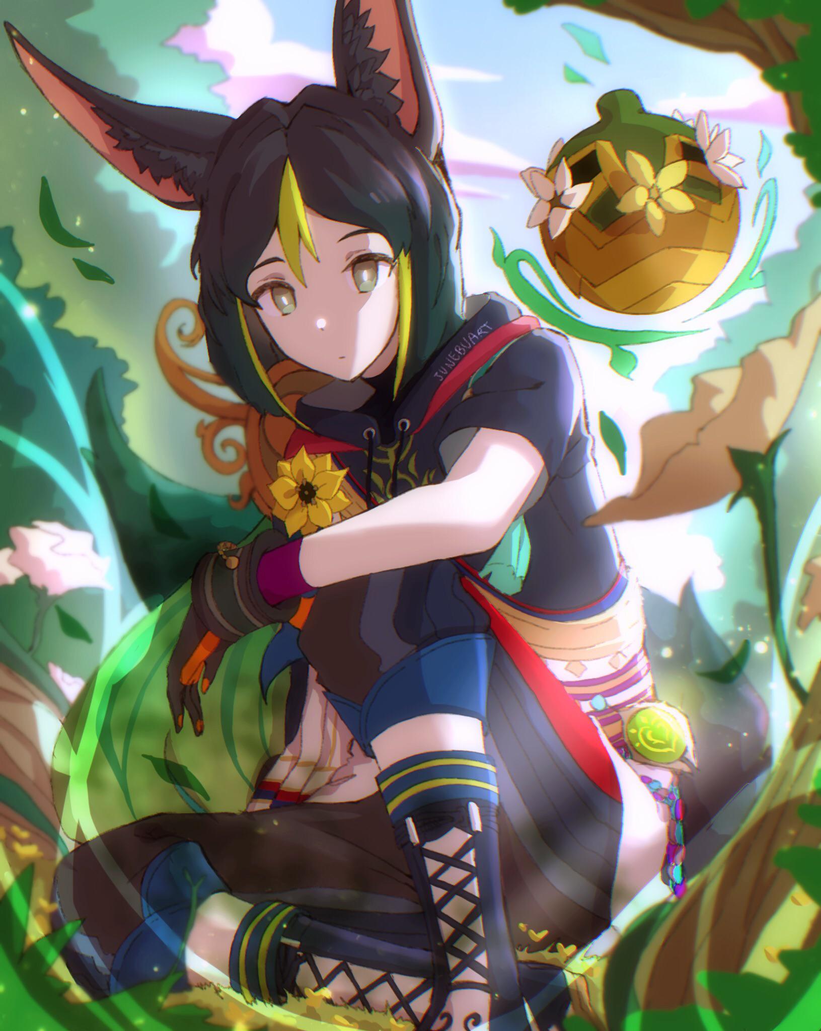 1631x2048  Тигнари обои - пещера обоев