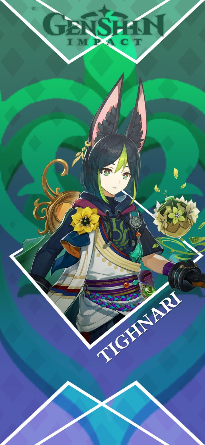 720x1560  Mondstadtsmond - ° Dendro - Телефонные обои ° 720 x 1560