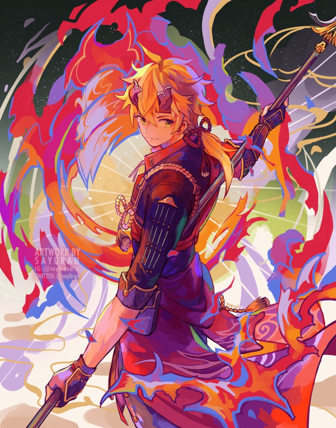 1080x1372  Genshin Empact Thoma Druck 11x14 - etsy.de