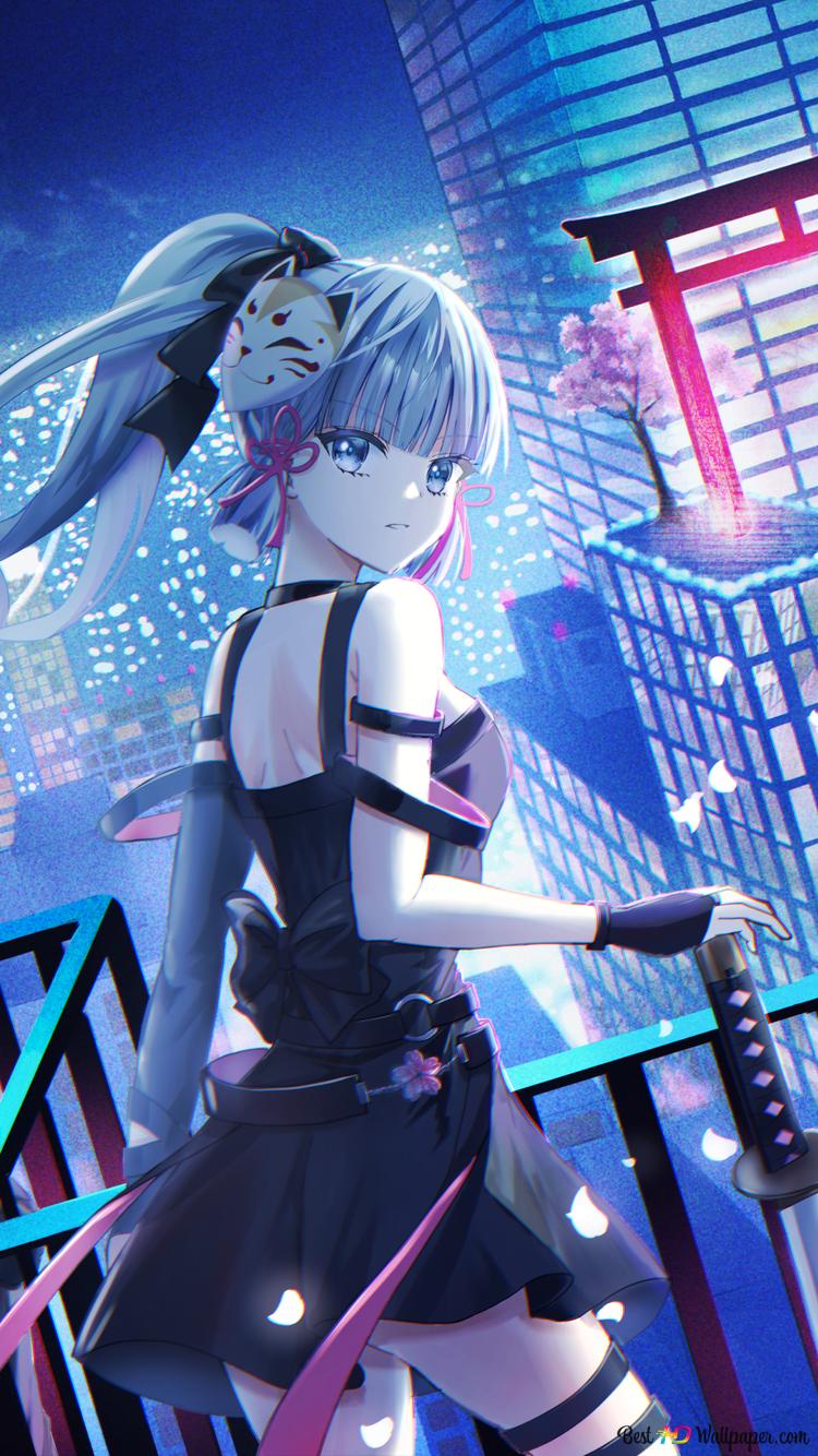 750x1334  Ayato с Ayaka \ U0026 Thoma - Genshin Impact (онлайн -видеоигра) 2K Скачать обои