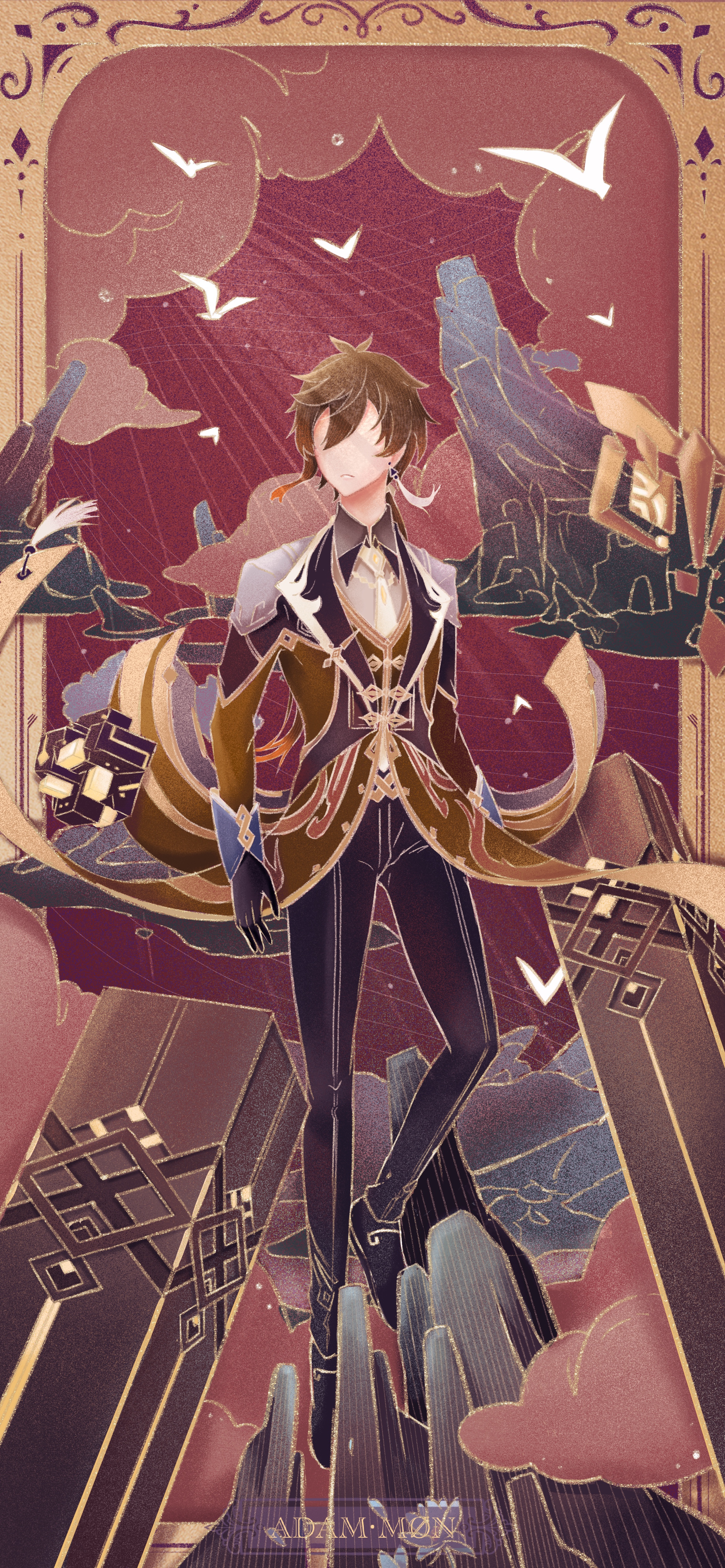 2340x5064  Genshin Impact Zhongli Genshin Impact Anime Artwork обои - Резолюция: 2340x5064 - ID: 1205546 - Wallha.com