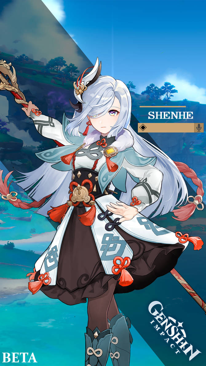 670x1192  Обои Shenhe -Genshin Impact - beta от Hananatsumi на Deviantart