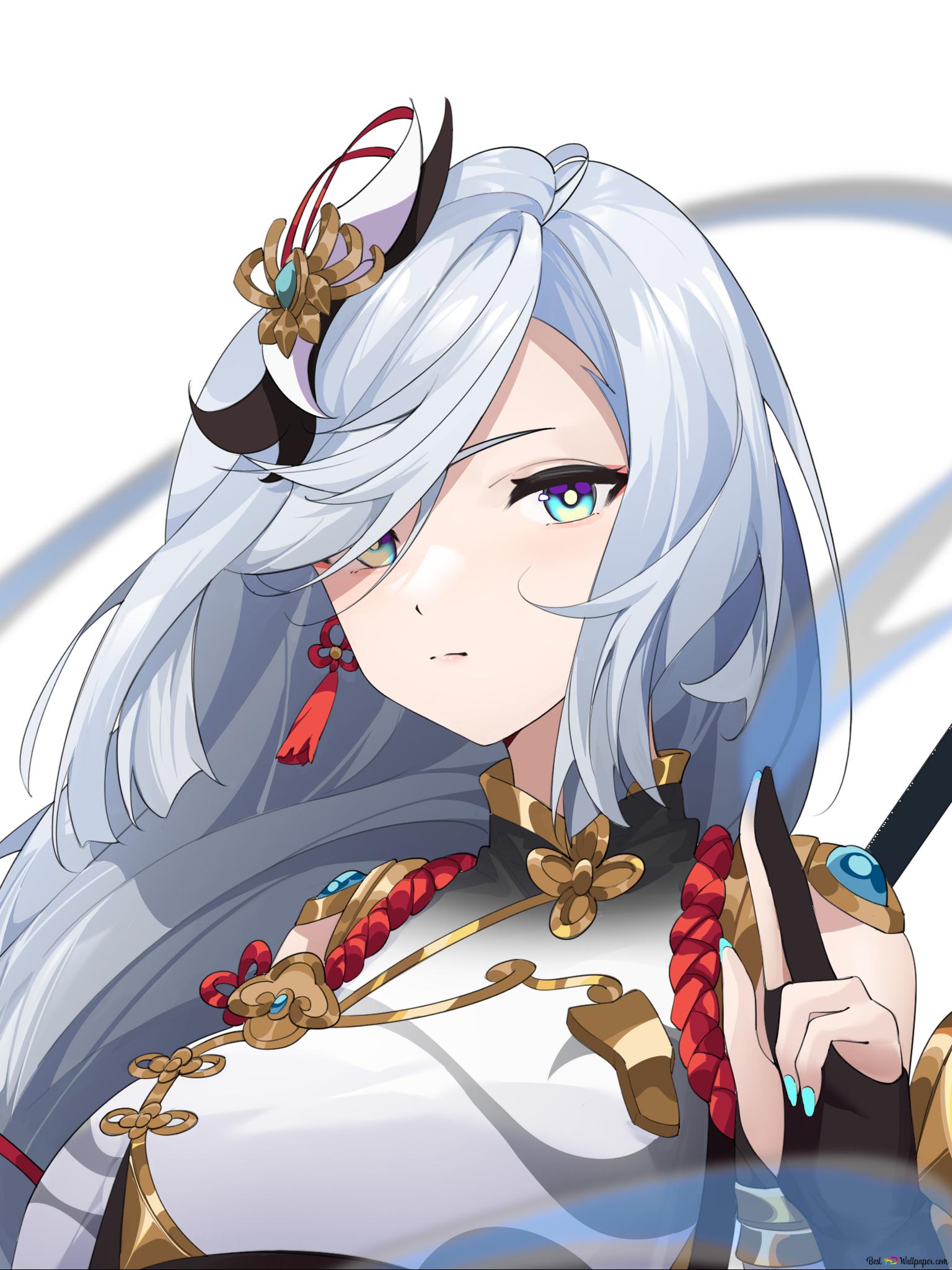 1536x2048  Genshin Impact - Shenhe 2k обои скачать