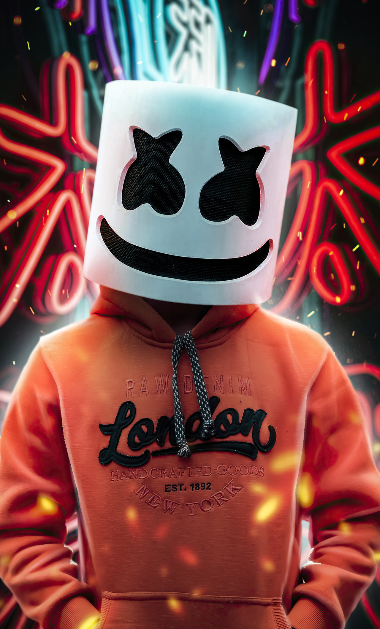 1280x2120  1280x2120 Marshmello Koodie Jacket Iphone 6+ HD 4K Обои, изображения, фоны, фотографии и картинки
