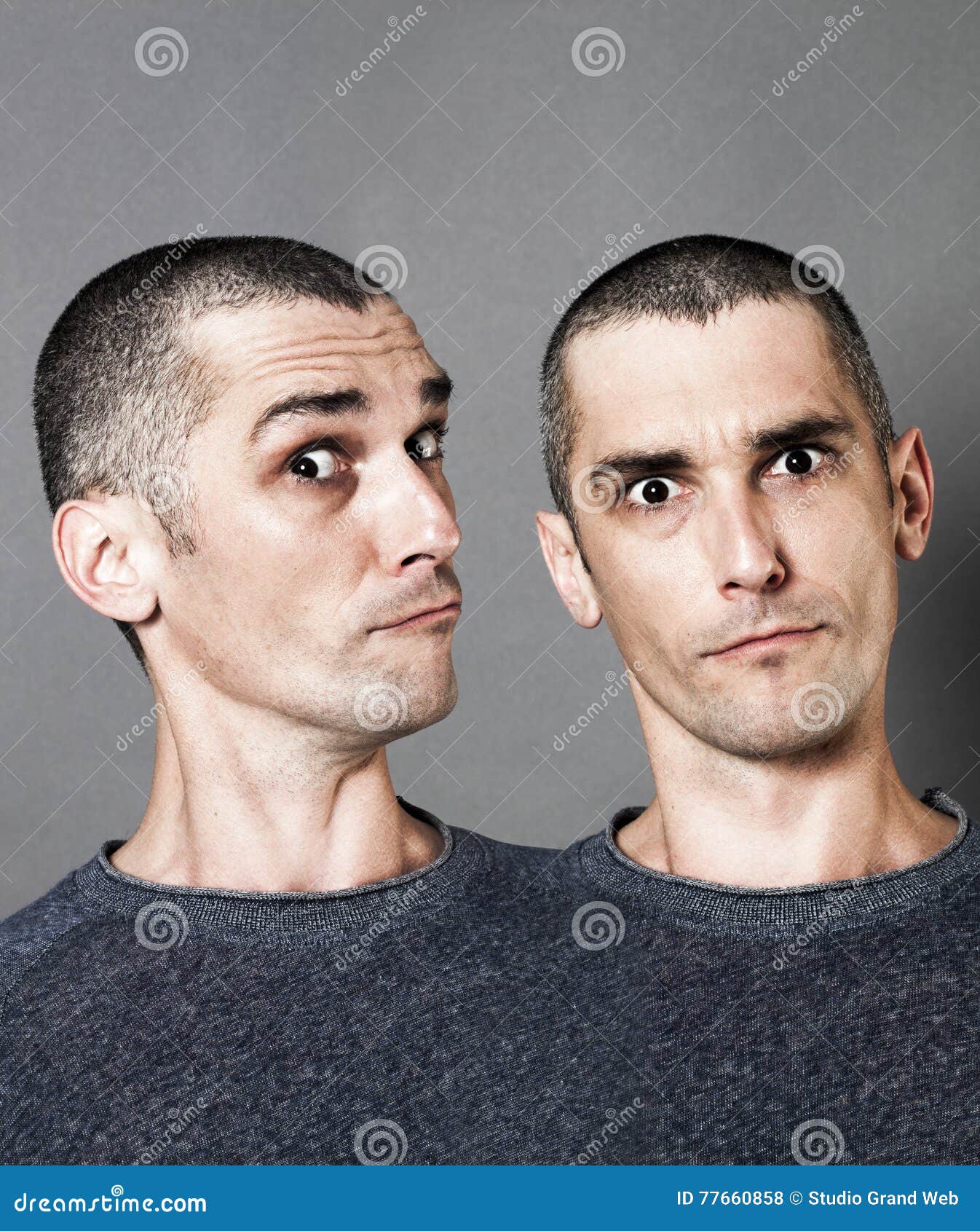 1346x1690  Гордость или разделенная личность с двуглавым темным кружком человеком Stock Photo - изображение раскола, личность: 77660858