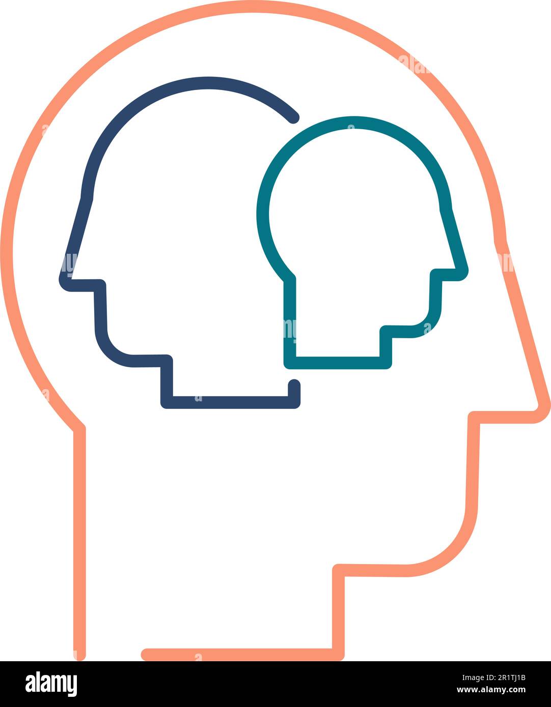 1082x1390  Иконки векторной линии самоанализии, изолированные на белом. Распределение расстройства личности линейная пиктограмма запаса вектор изображение \ U0026 Art - Alamy