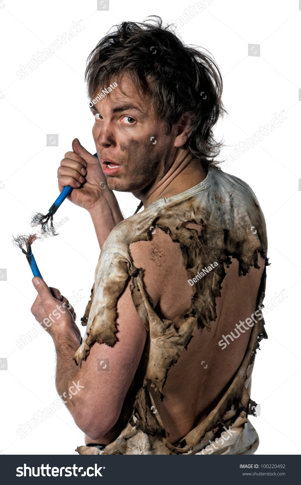 996x1600  Портрет забавный электрик на белом фоне Stock Photo 100220492 | Shutterstock